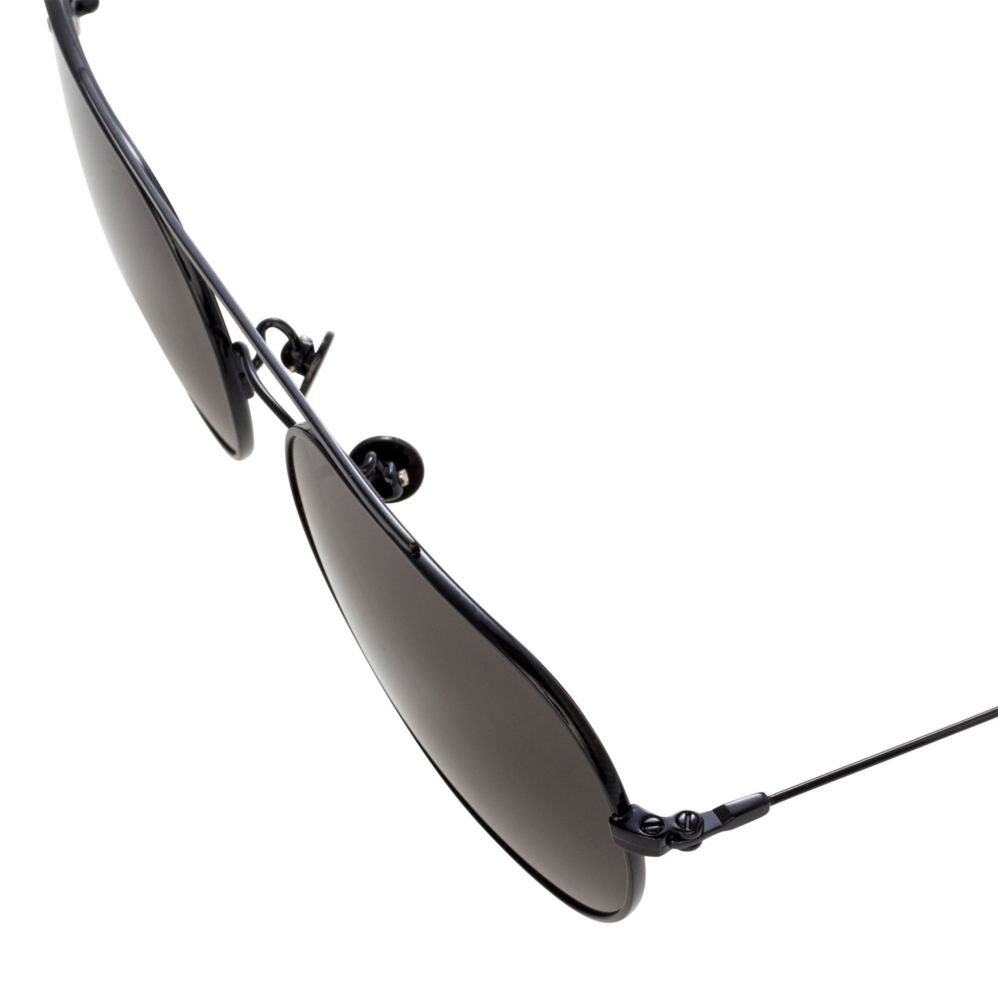Ann Demeulemeester Sunglasses Shiny Black and Grey-GR8 Sunglasses
