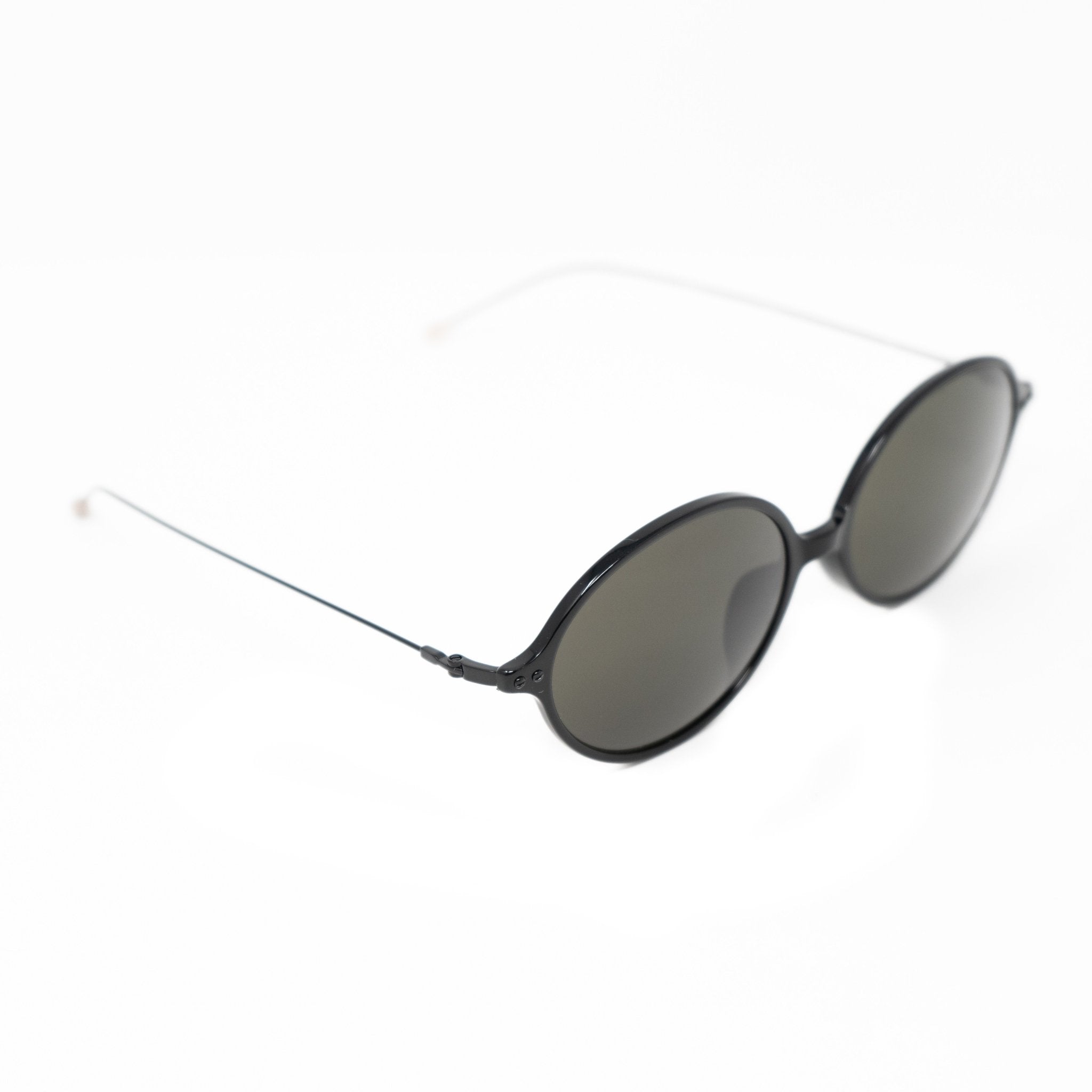 Ann Demeulemeester Sunglasses Oval Silver Black and Grey-GR8 Sunglasses