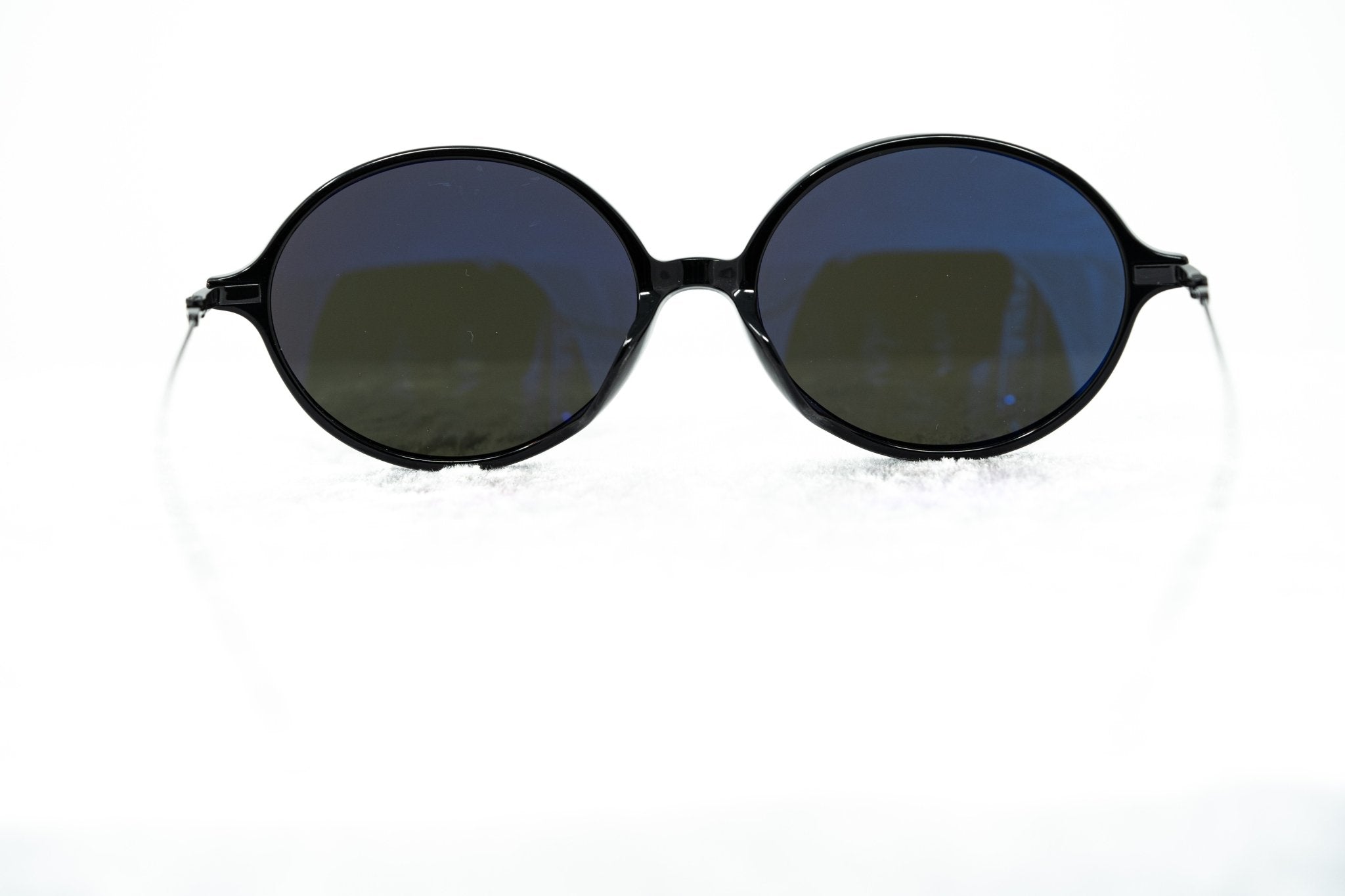 Ann Demeulemeester Sunglasses Oval Silver Black and Grey-GR8 Sunglasses