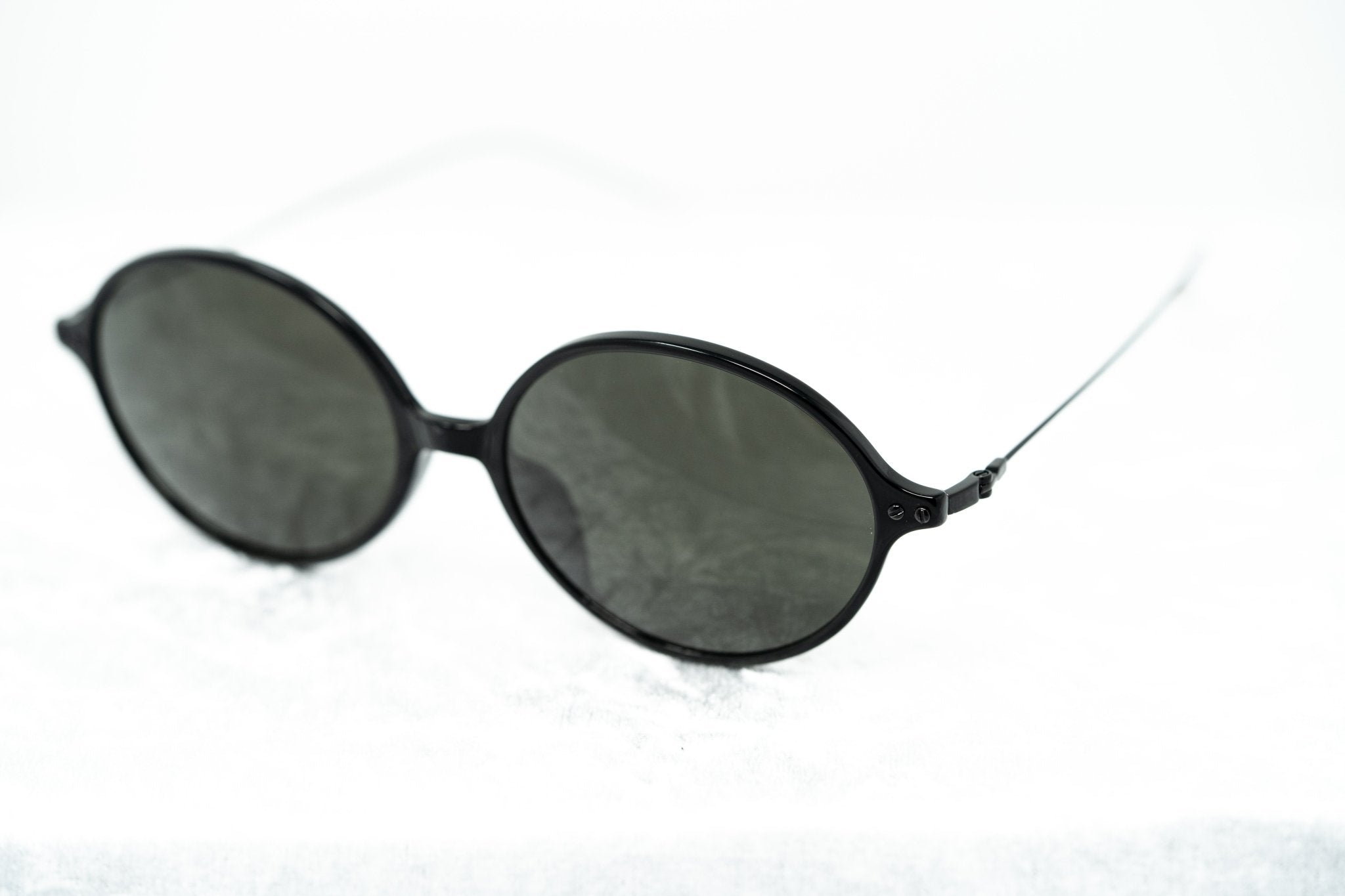 Ann Demeulemeester Sunglasses Oval Silver Black and Grey-GR8 Sunglasses