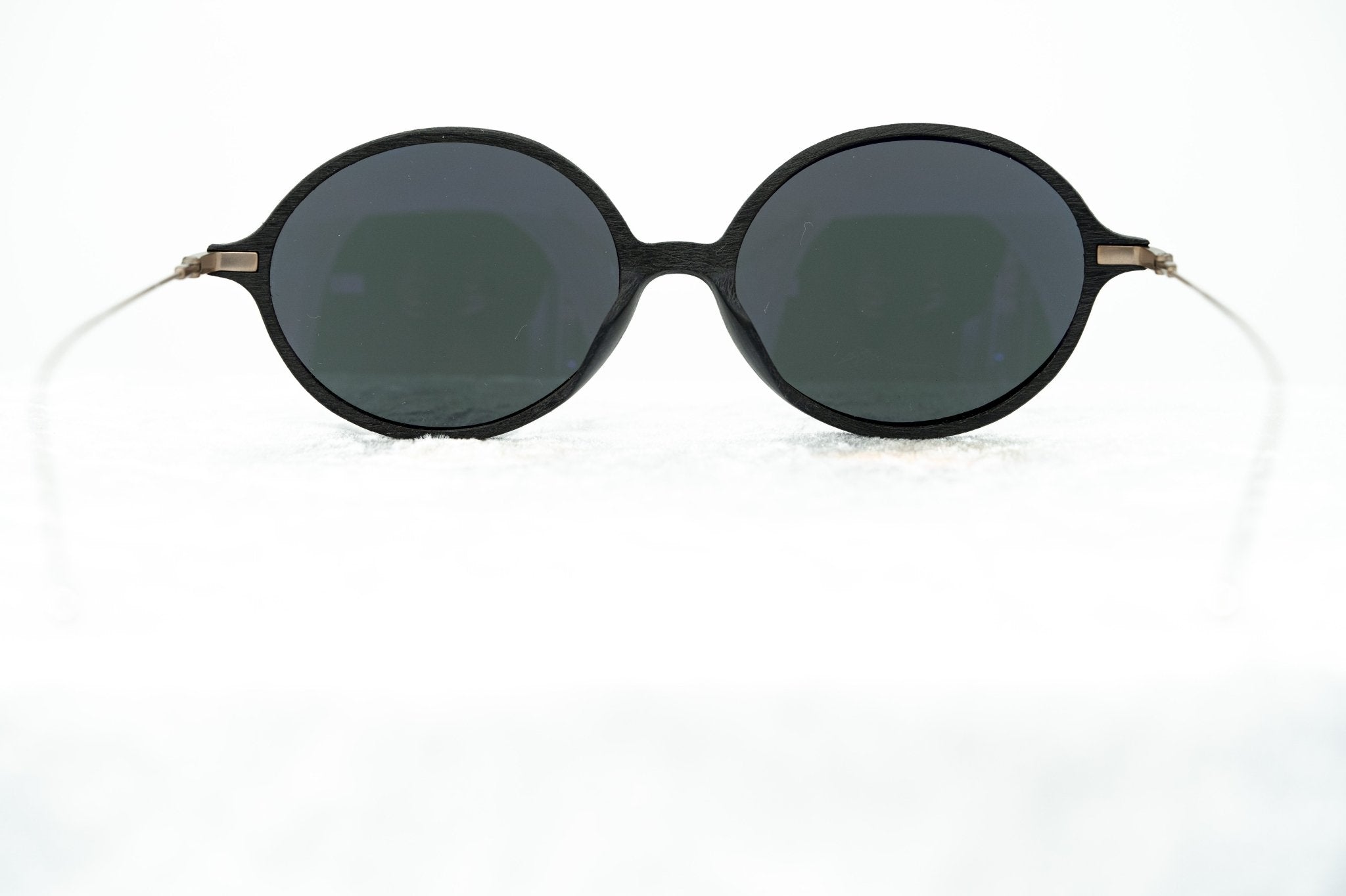 Ann Demeulemeester Sunglasses Oval Black and Grey Mirror AD64C2SUN-GR8 Sunglasses