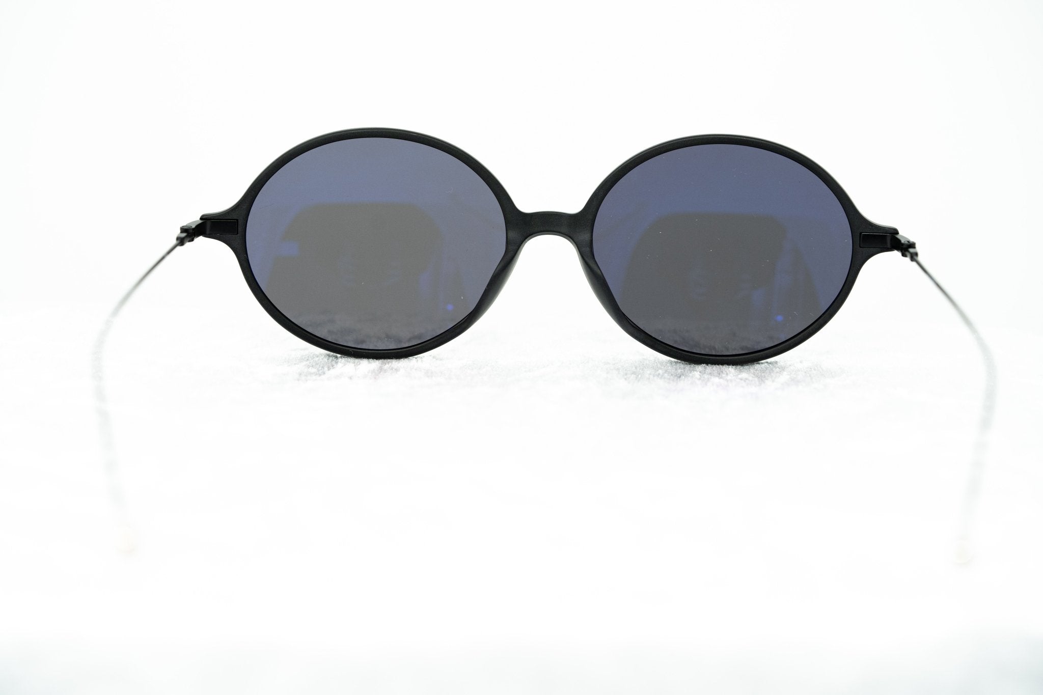 Ann Demeulemeester Sunglasses Oval Matte Black and Grey AD64C4SUN-GR8 Sunglasses