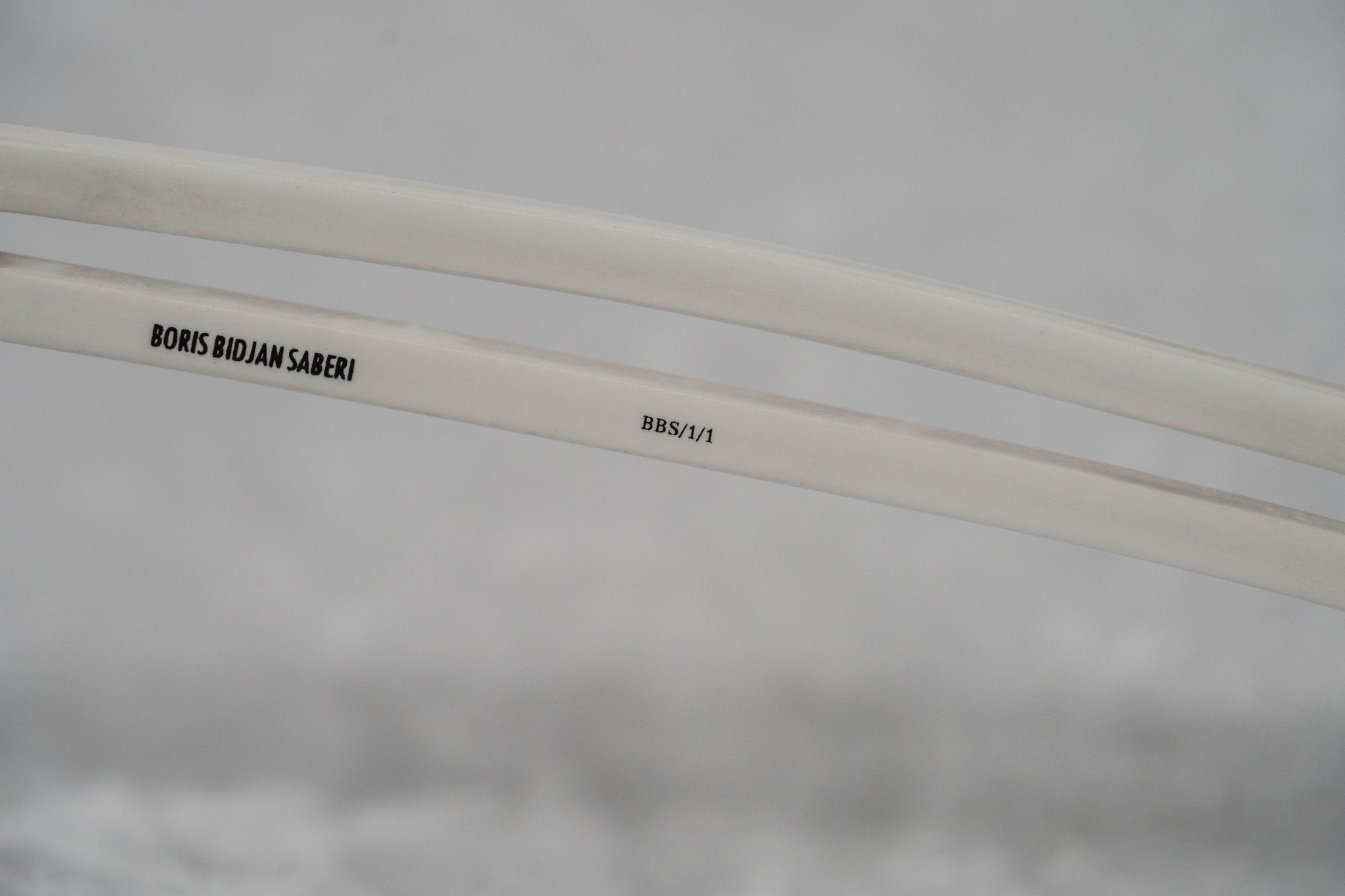 Boris Bidjan Saberi Men's Sunglasses Rectangular White BBS1C1SUN-GR8 Sunglasses