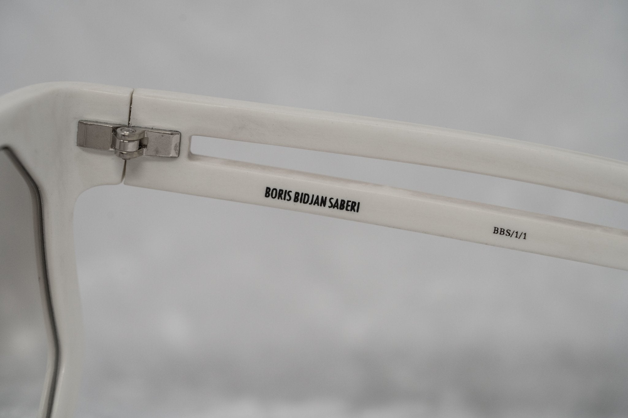 Boris Bidjan Saberi Men's Sunglasses Rectangular White BBS1C1SUN-GR8 Sunglasses