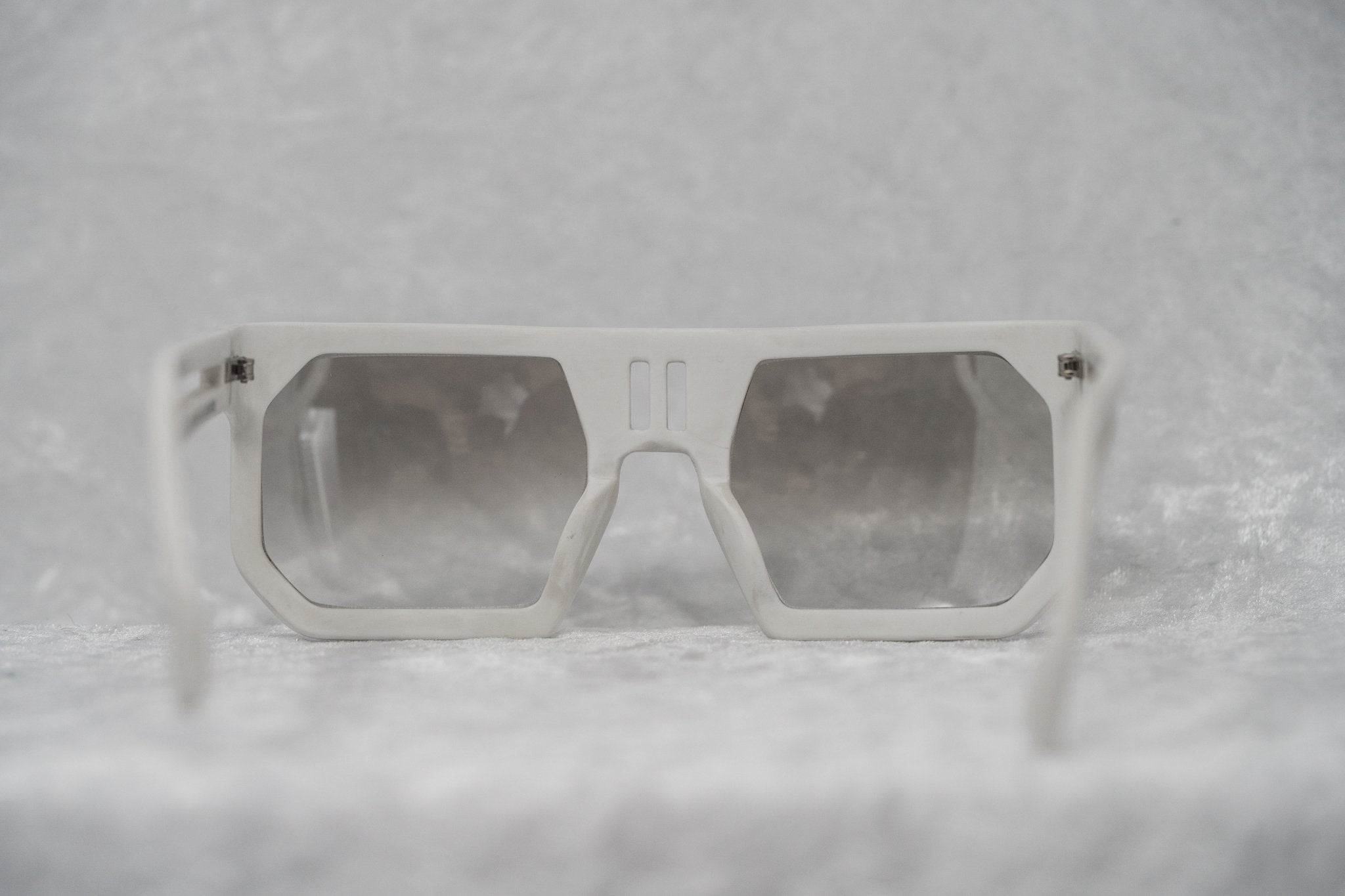 Boris Bidjan Saberi Men's Sunglasses Rectangular White BBS1C1SUN-GR8 Sunglasses