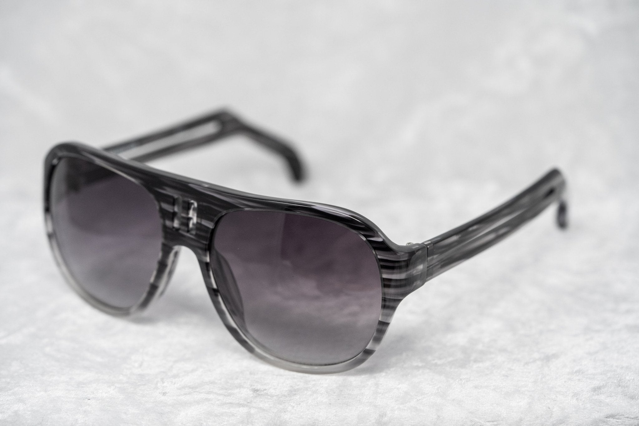 Boris Bidjan Saberi Sunglasses Striped Grey With Purple Graduated Category 3 Lenses BBS4C3SUN - Watches & Crystals
