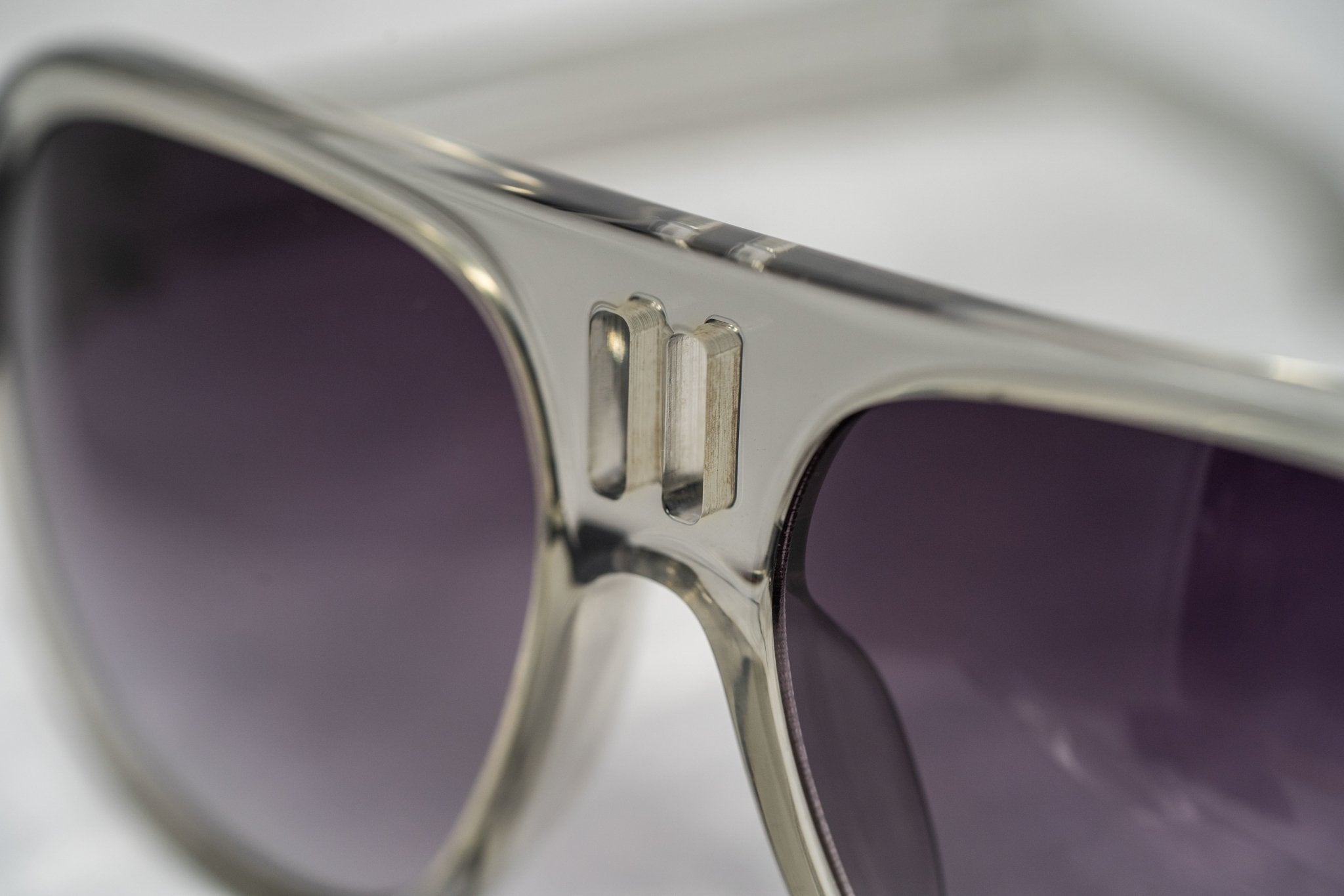 Boris Bidjan Saberi Sunglasses Translucent Smoke With Purple Graduated Category 3 Lenses BBS4C5SUN - Watches & Crystals