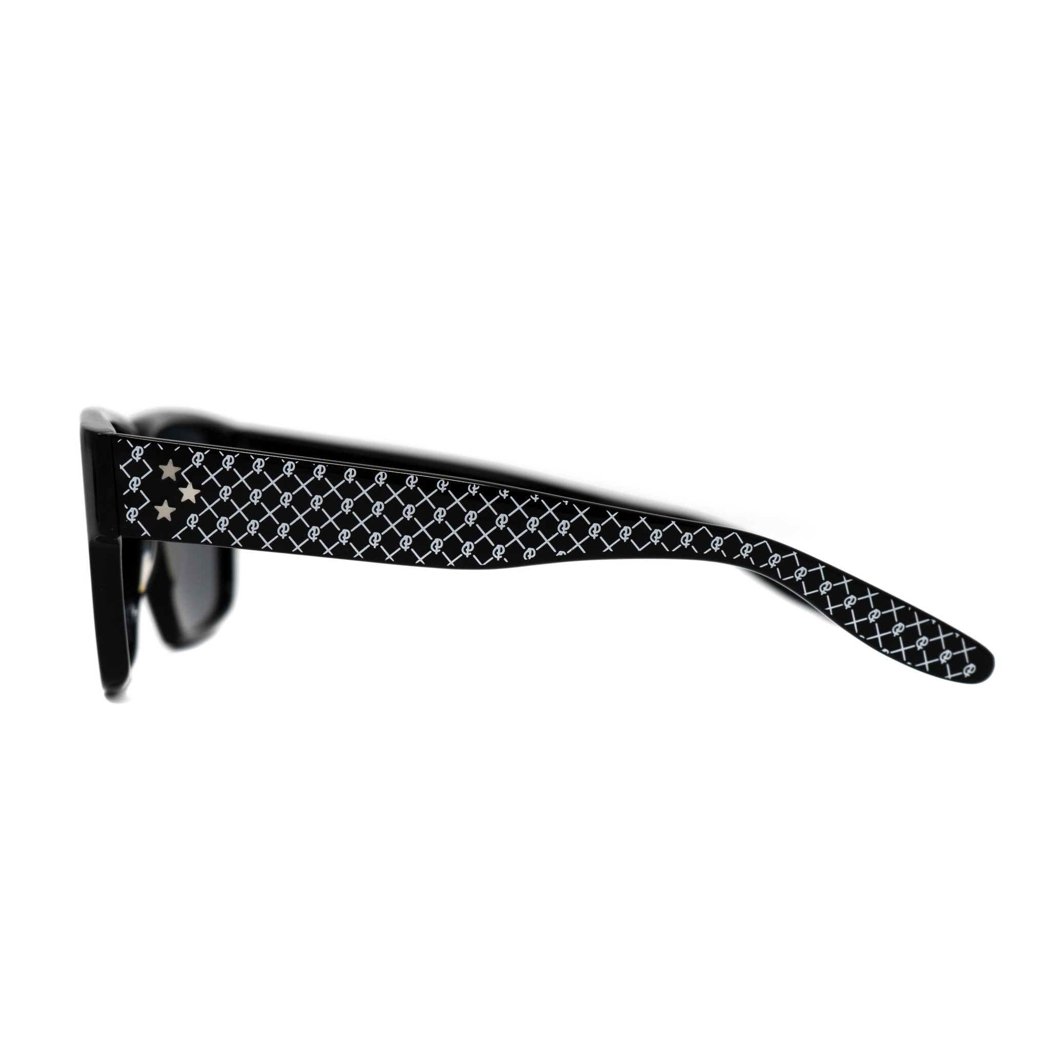 Buddhist Punk Sunglasses Rectangular Black Print and Grey 7BP6C2BLACKPRINT-GR8 Sunglasses
