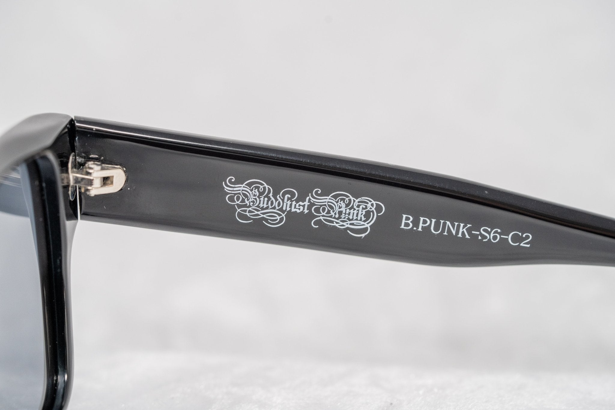 Buddhist Punk Sunglasses Rectangular Black Print With Grey Lenses Category 3 7BP6C2BLACKPRINT - Watches & Crystals