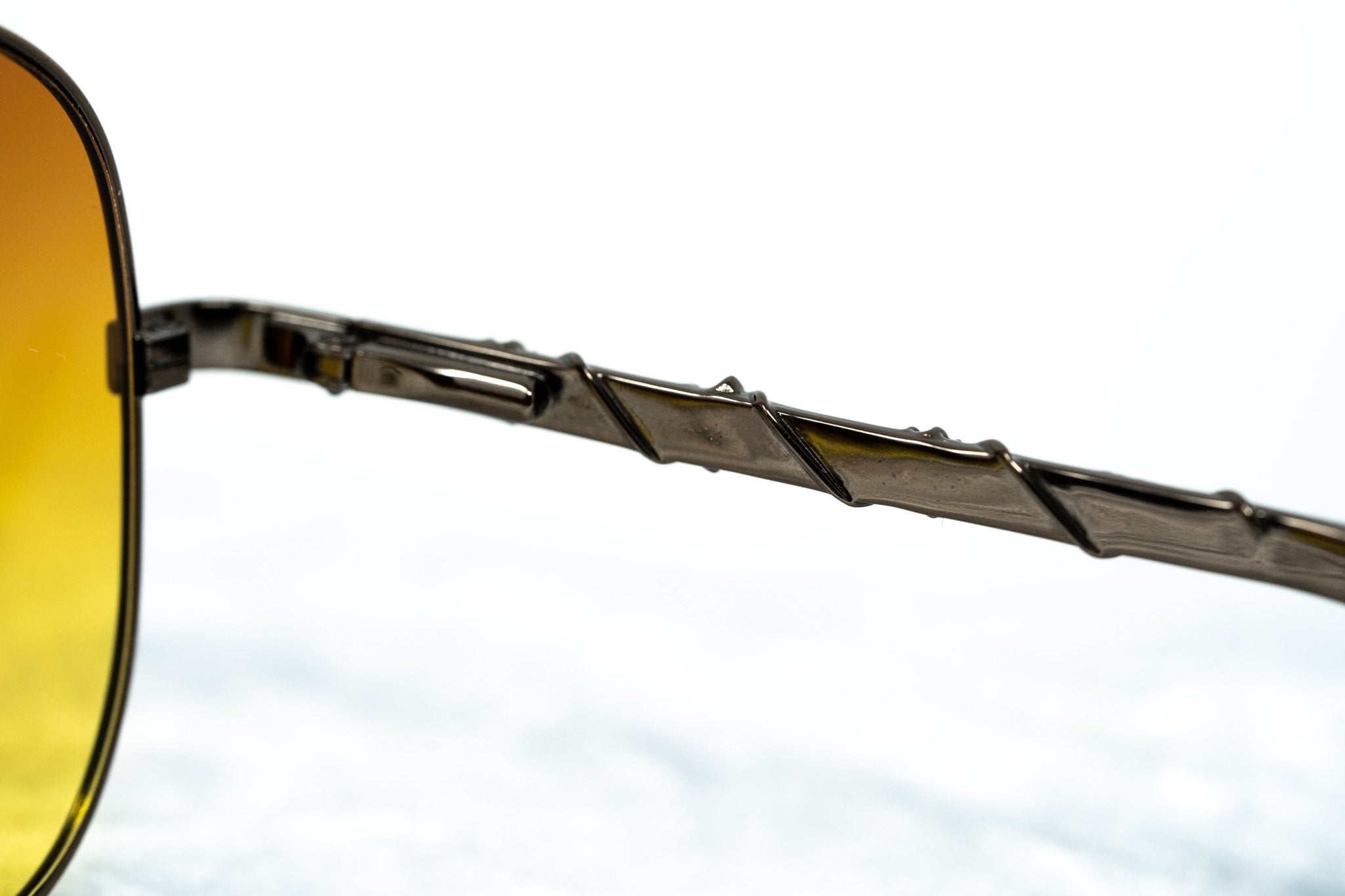 Buddhist Punk Sunglasses Rectangular Gold and Yellow-GR8 Sunglasses