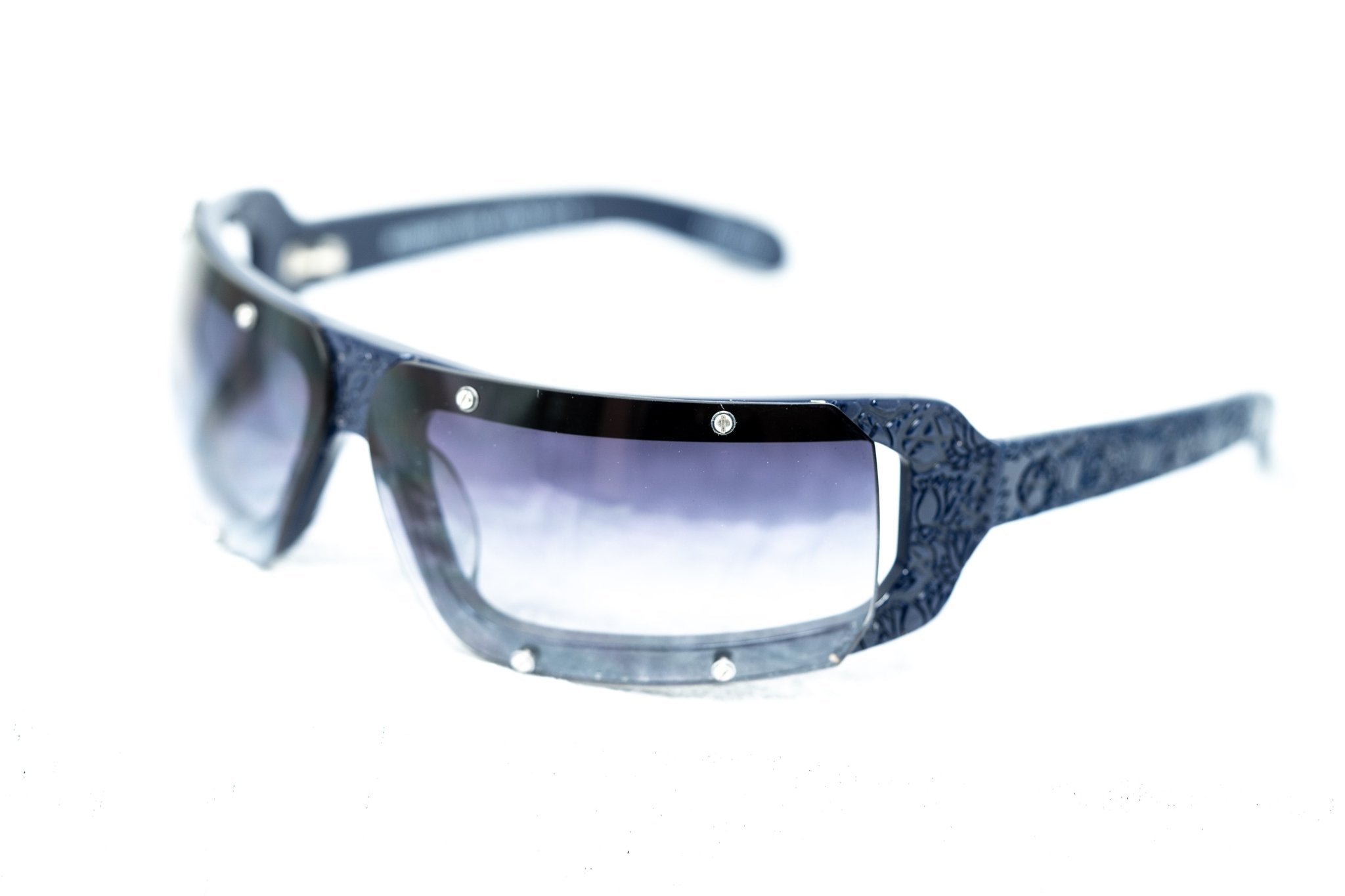 Buddhist Punk Sunglasses Rectangular Navy With Grey Graduated Lenses Category 2 6BP2C4NAVY - Watches & Crystals
