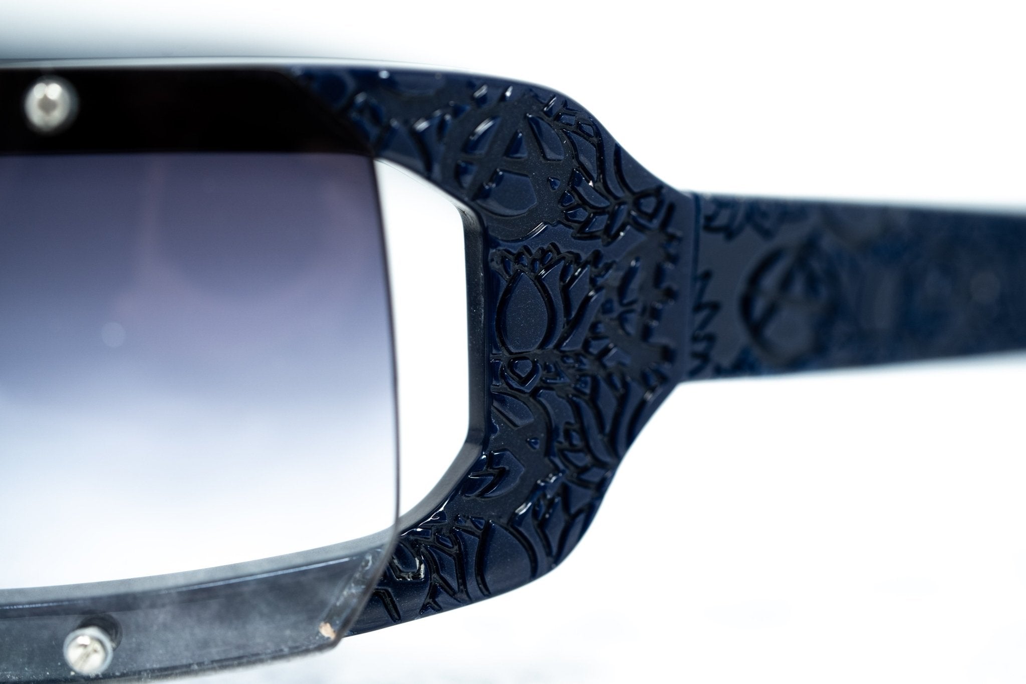Buddhist Punk Sunglasses Rectangular Navy and Grey-GR8 Sunglasses