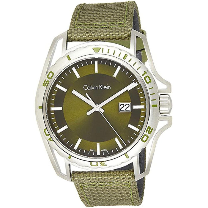 Calvin Klein Watch Earth Green K5Y31XWL-GR8 Sunglasses