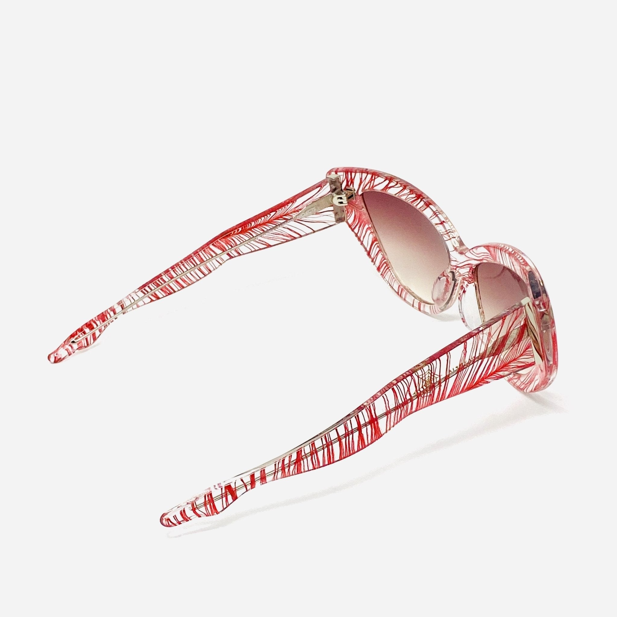 Charlotte Olympia Sunglasses Cat Eyes Red and Grey-GR8 Sunglasses