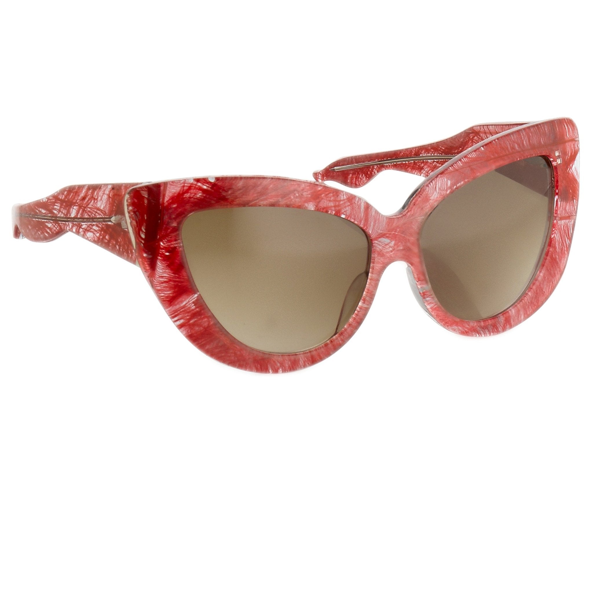 Charlotte Olympia Sunglasses Cat Eyes Red and Grey-GR8 Sunglasses