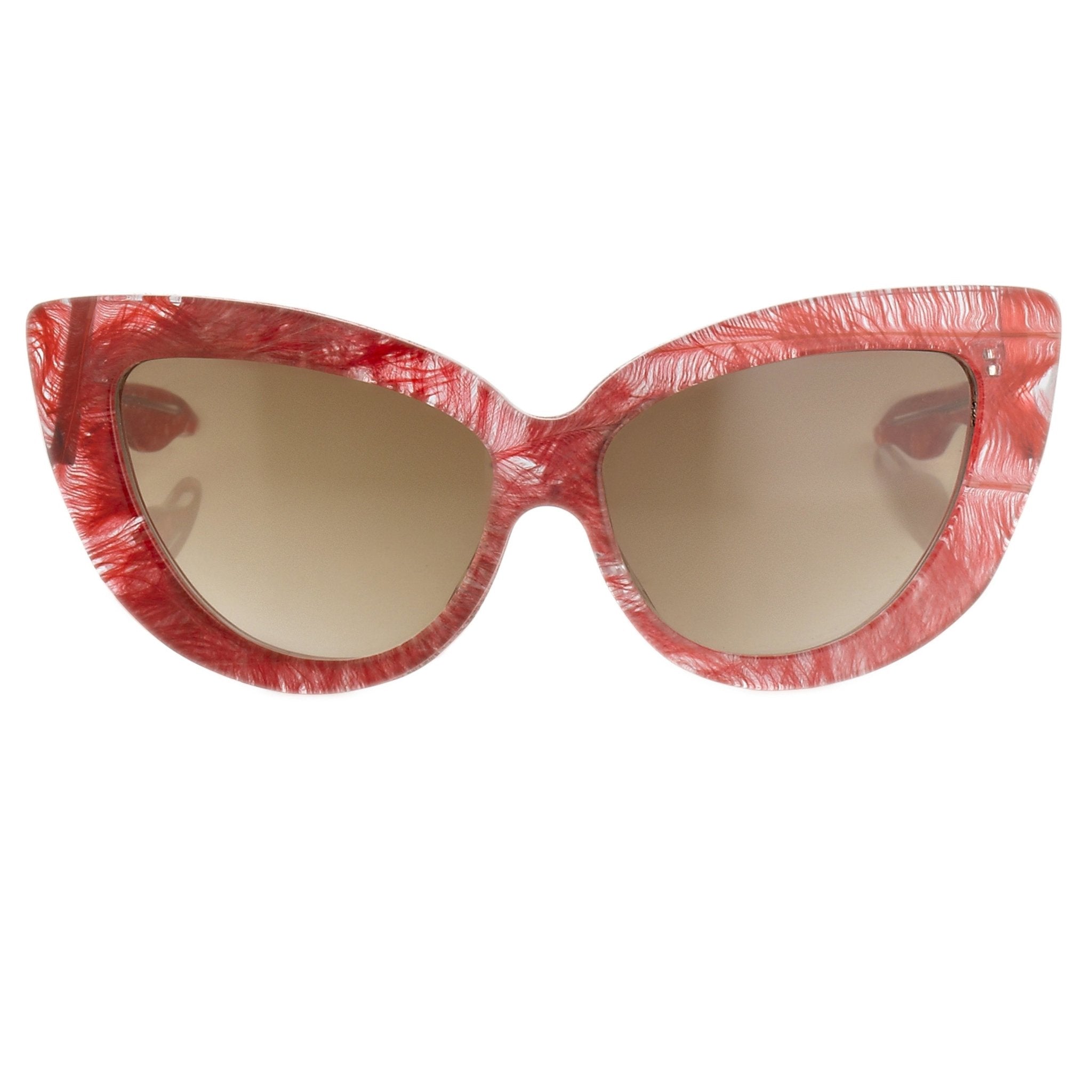 Charlotte Olympia Sunglasses Cat Eyes Red and Grey-GR8 Sunglasses
