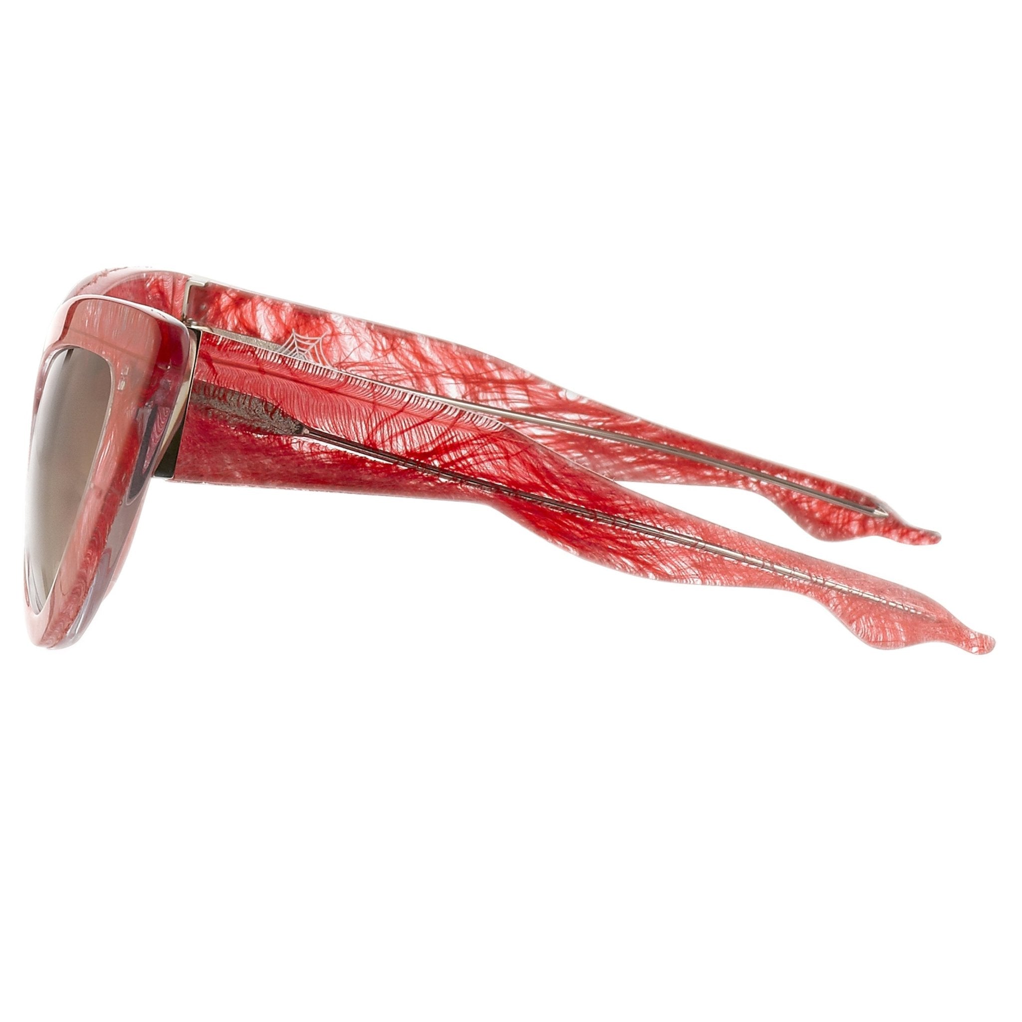 Charlotte Olympia Sunglasses Cat Eyes Red and Grey-GR8 Sunglasses