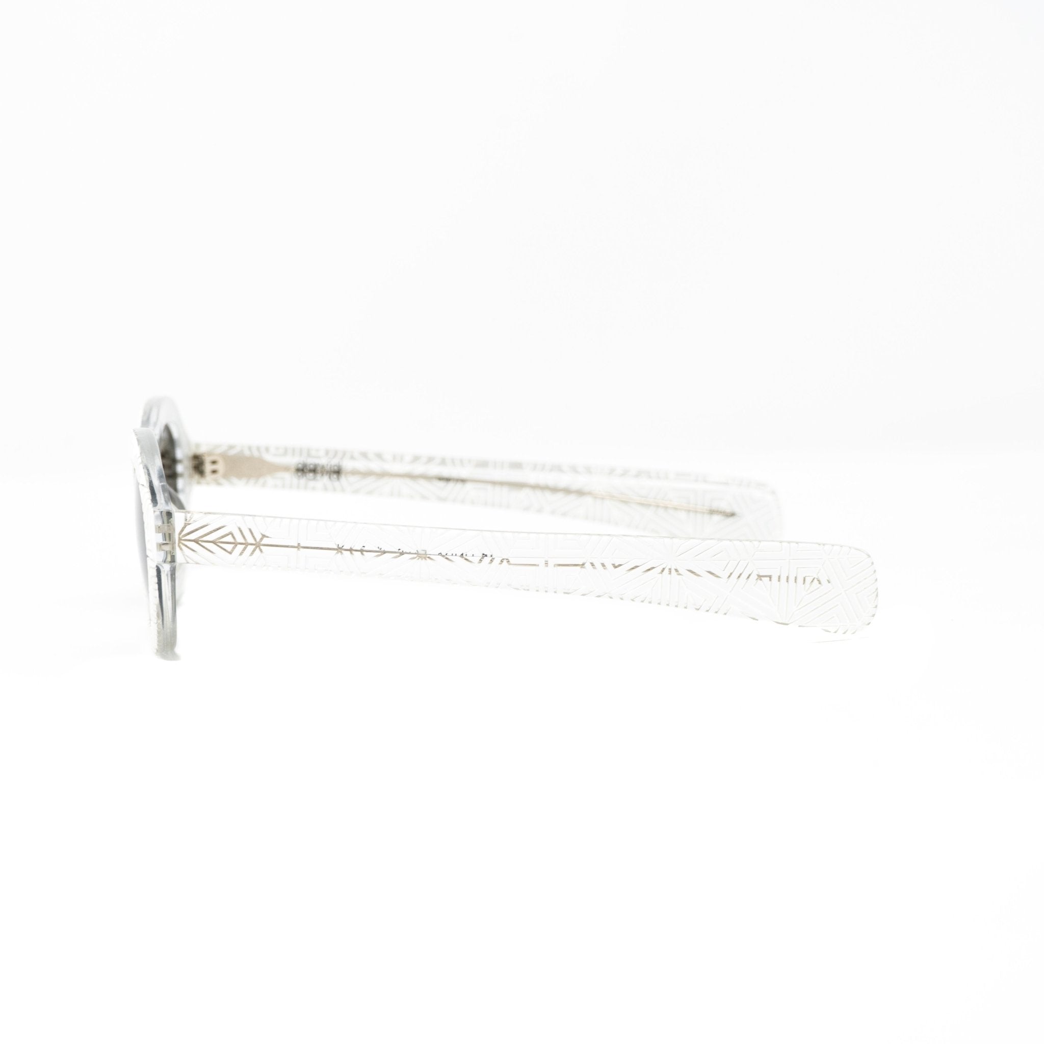 David David Sunglasses Round White and Dark Grey-GR8 Sunglasses