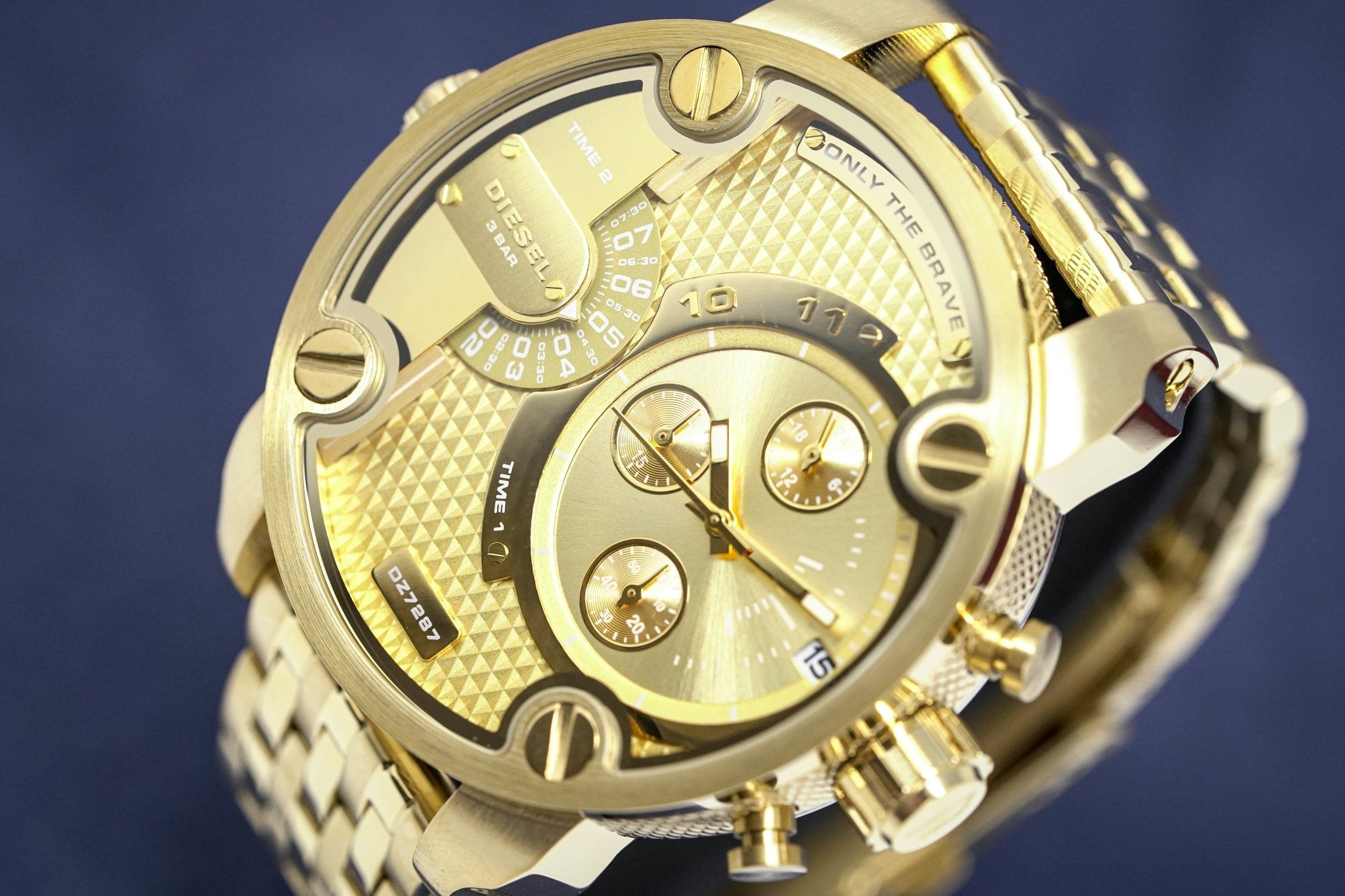 Diesel Men's Chronograph Watch Little Daddy Gold Bracelet - Watches & Crystals