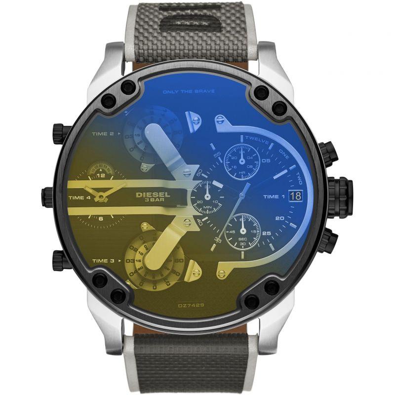 Diesel Men's Chronograph Watch Mr Daddy 2.0 Black DZ7429 - Watches & Crystals