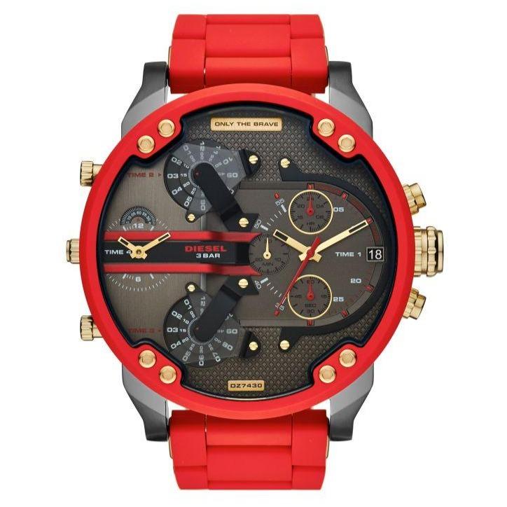 Diesel Men's Chronograph Watch Mr Daddy 2.0 Red DZ7430 - Watches & Crystals