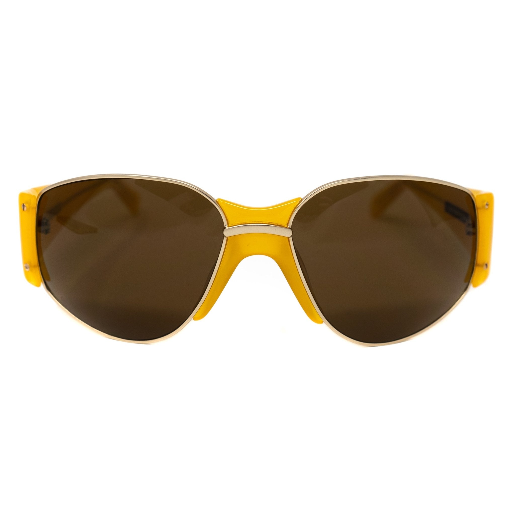 Eley Kishimoto Sunglasses Oversized Yellow and Brown 5EKC1-GR8 Sunglasses