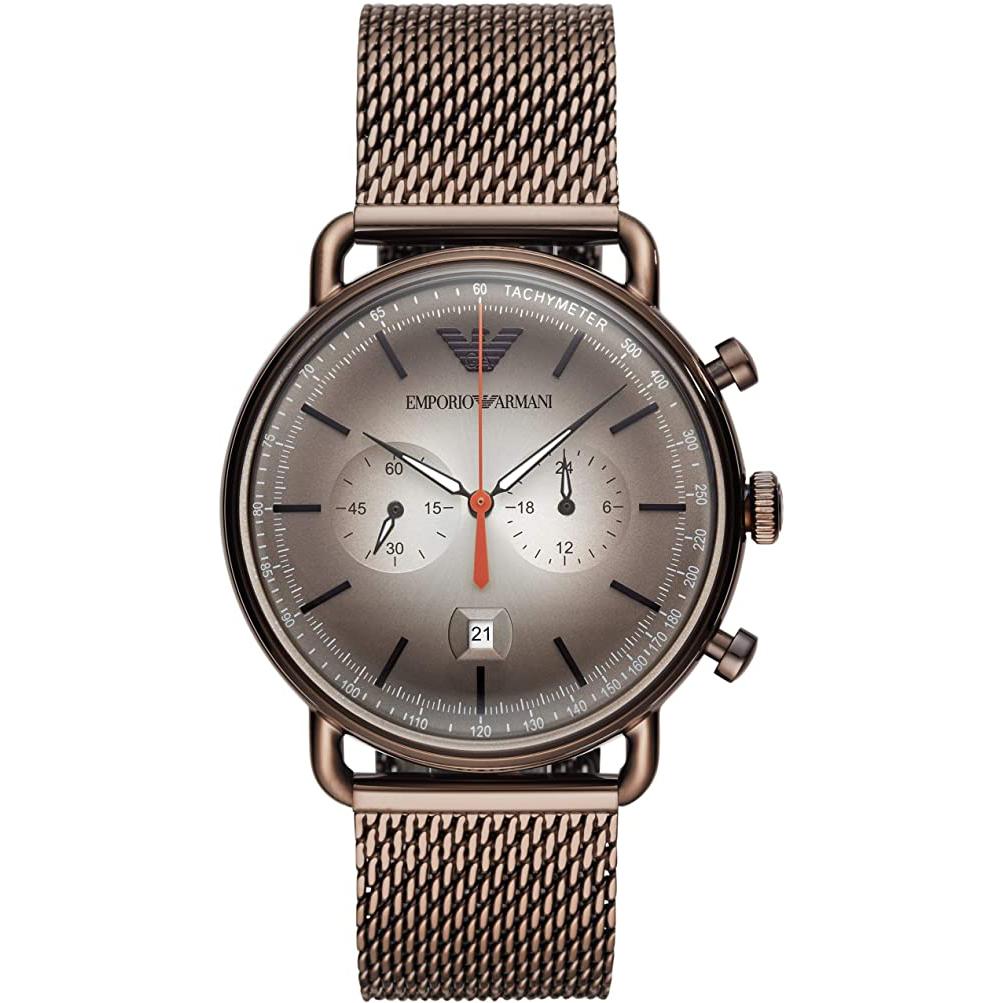 Emporio Armani Men's Aviator Chronograph Watch Bronze AR11169 - Watches & Crystals