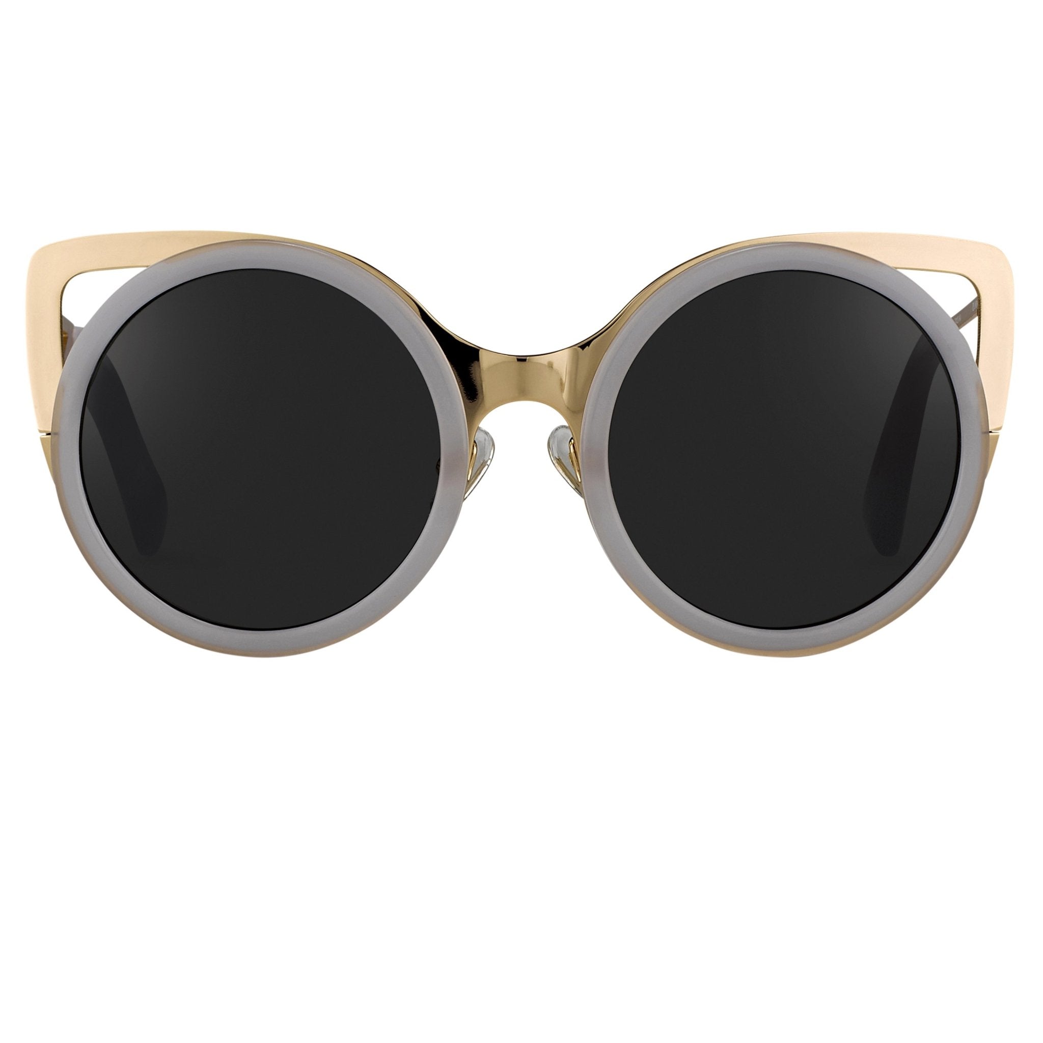 Erdem Sunglasses Cat Eye Transparent White and Grey-GR8 Sunglasses