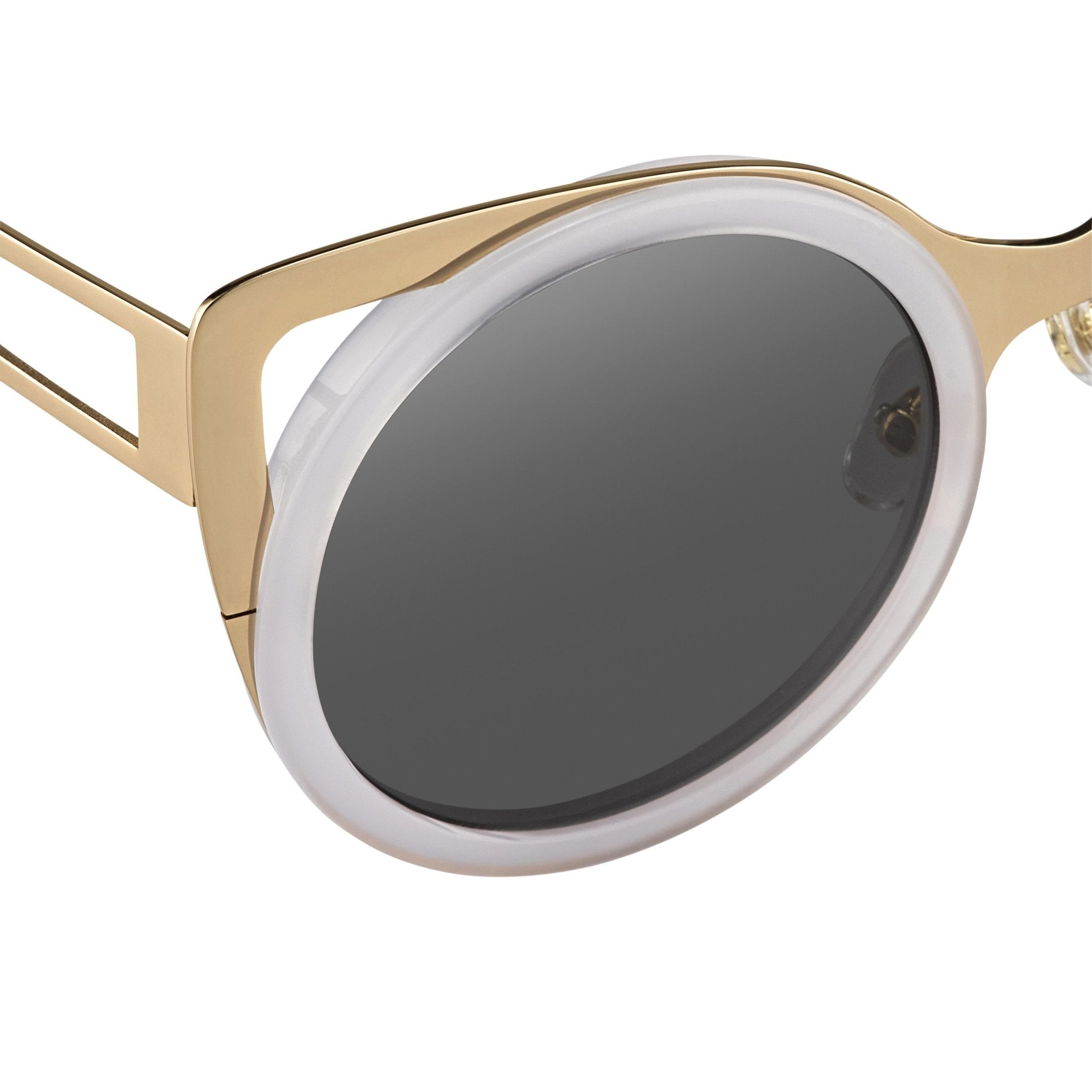 Erdem Sunglasses Cat Eye Transparent White and Grey - Watches & Crystals