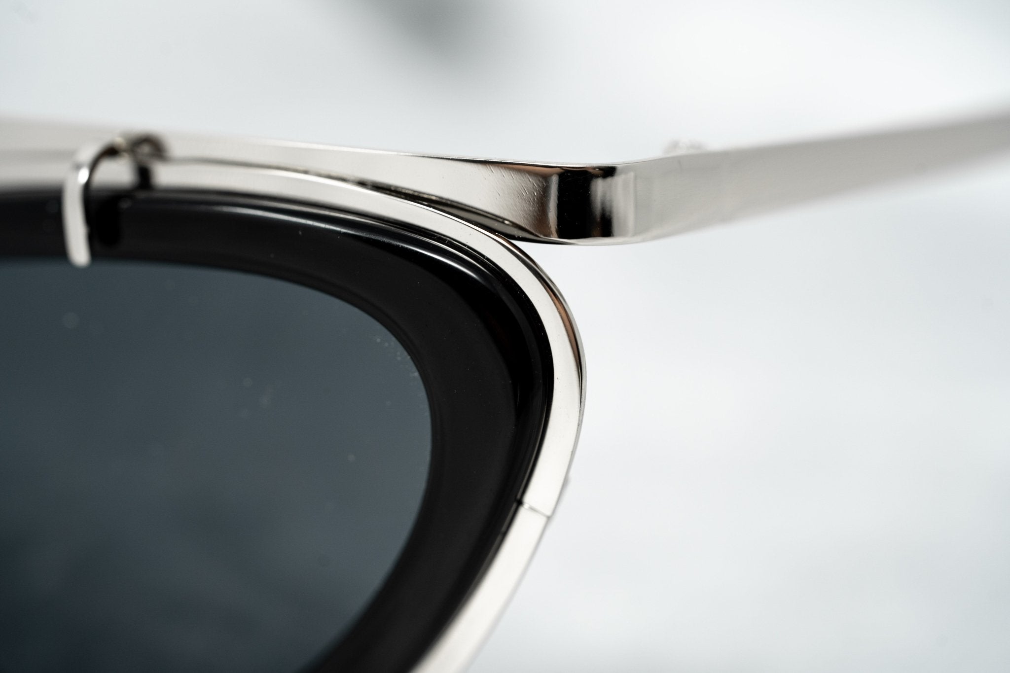 Erdem Sunglasses Cat Eye Black Shiny Silver and Grey-GR8 Sunglasses