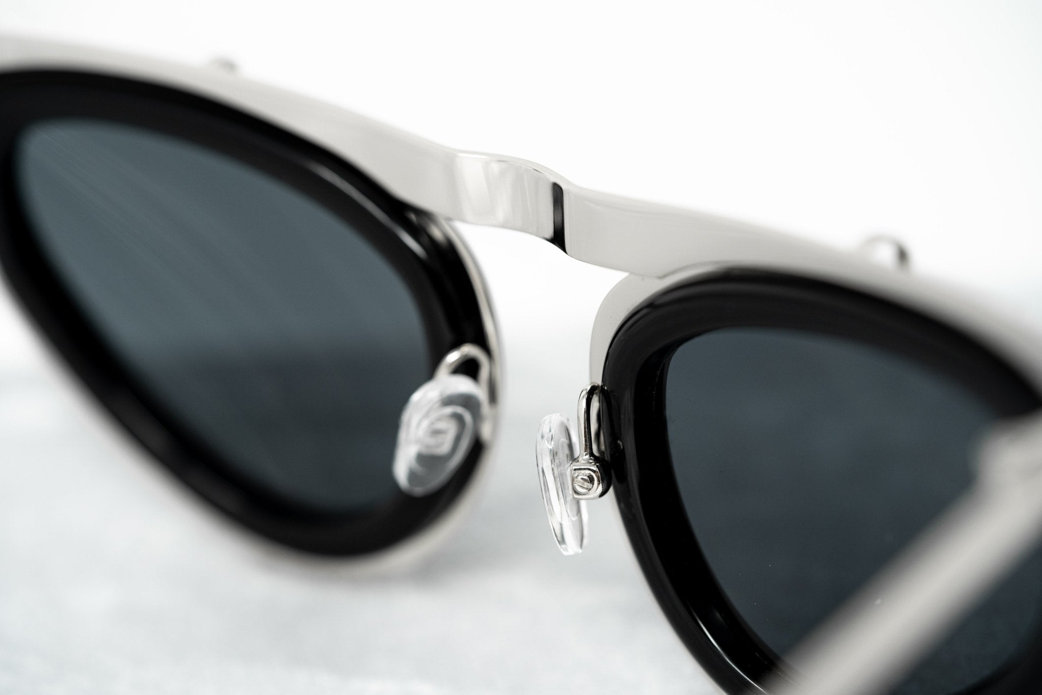 Erdem Sunglasses Cat Eye Black Shiny Silver and Grey-GR8 Sunglasses