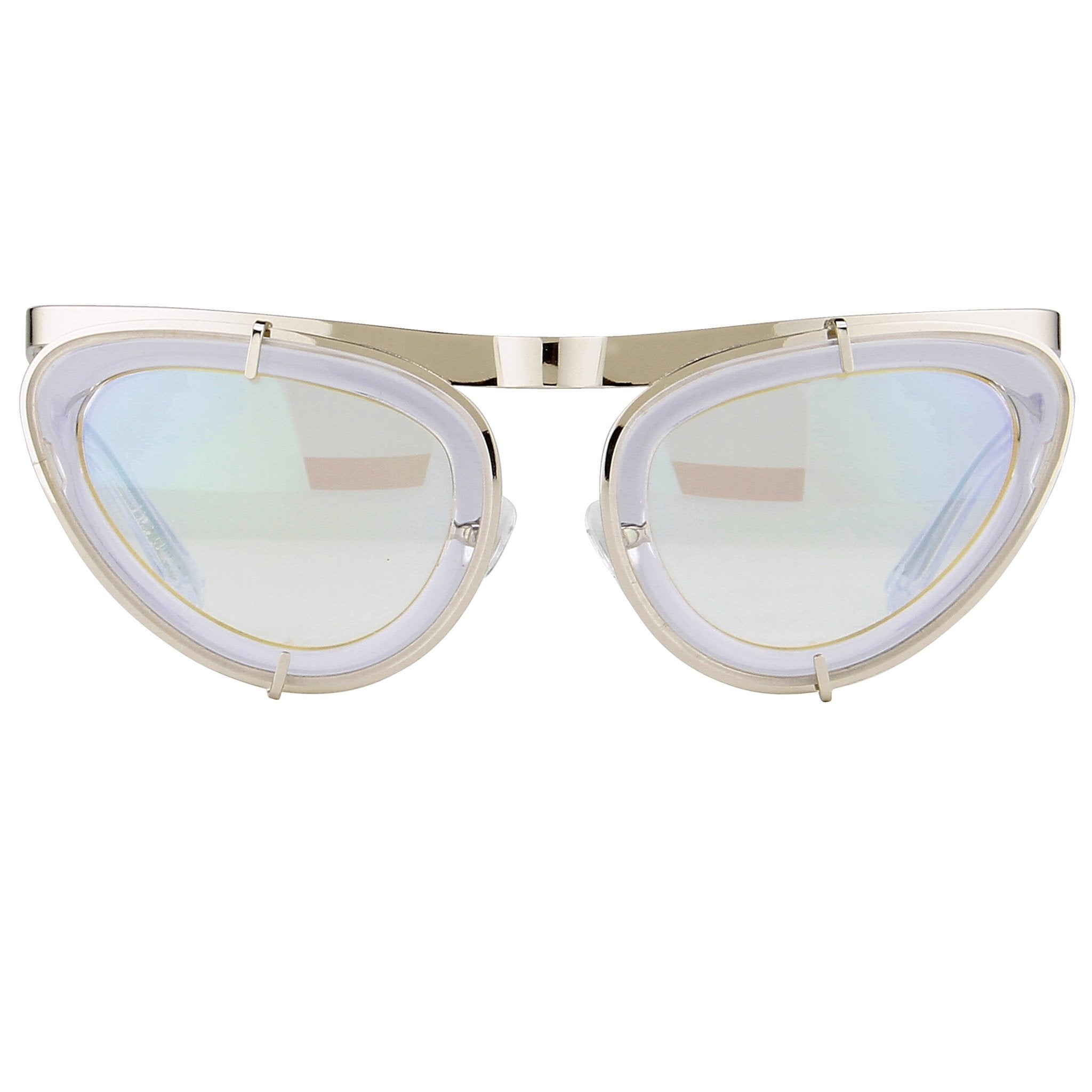 Erdem Sunglasses Cat Eye Clear and Silver-GR8 Sunglasses