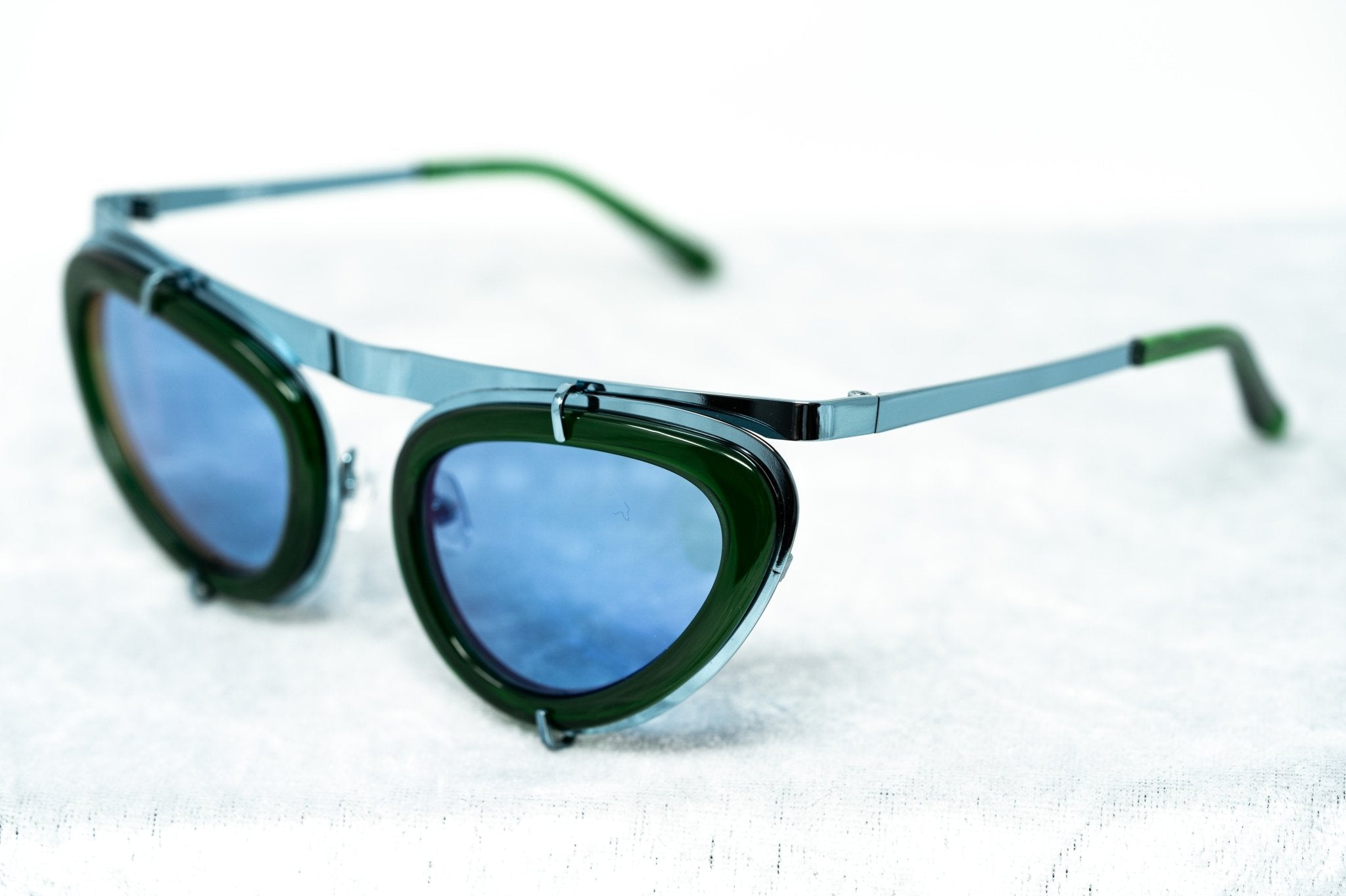 Erdem Sunglasses Cat Eye Green and Blue-GR8 Sunglasses