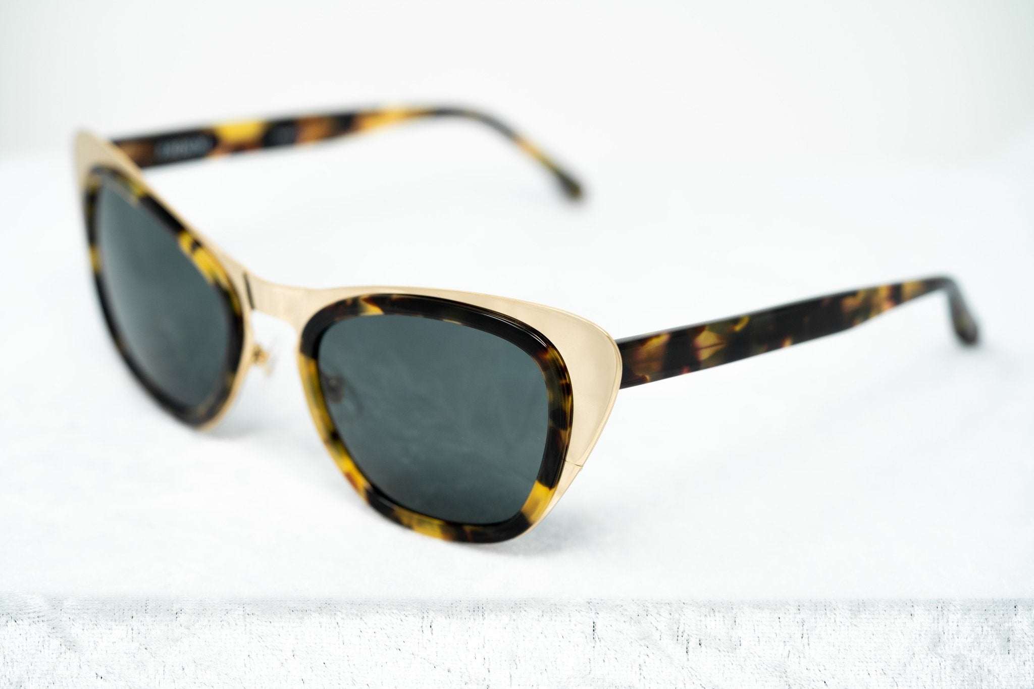 Erdem Ladies Sunglasses Cat Eye Gold Tortoise Shell and Grey EDM17C2SUN-GR8 Sunglasses