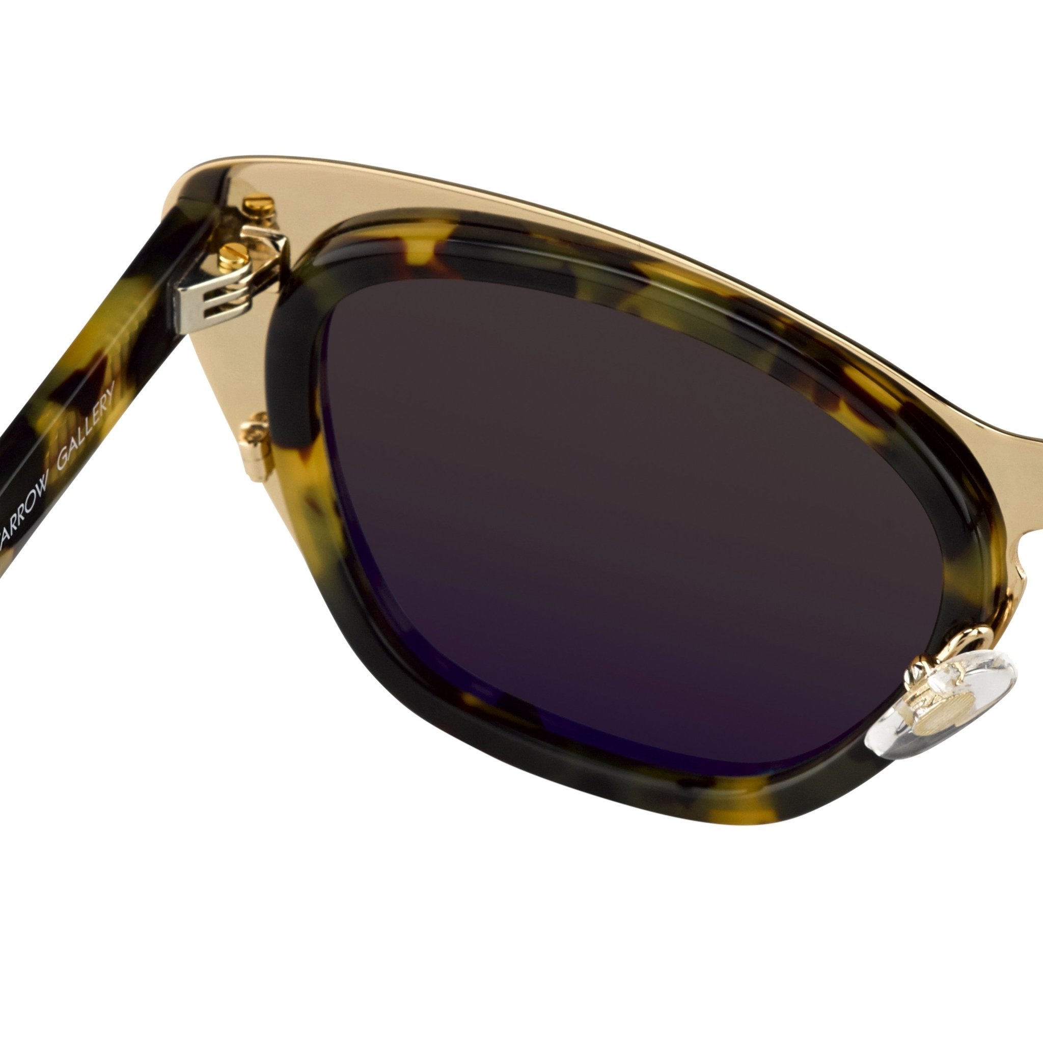 Erdem Ladies Sunglasses Cat Eye Gold Tortoise Shell and Grey EDM17C2SUN-GR8 Sunglasses