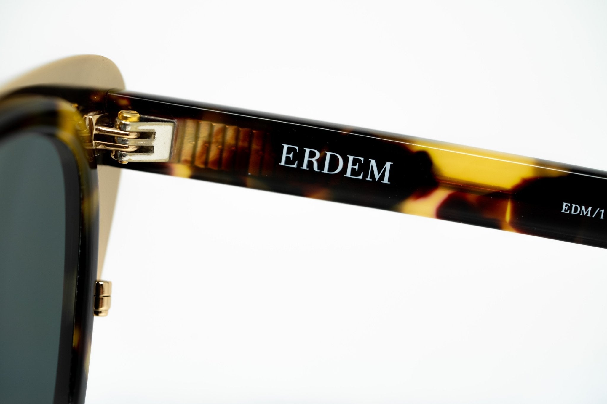 Erdem Ladies Sunglasses Cat Eye Gold Tortoise Shell and Grey EDM17C2SUN-GR8 Sunglasses