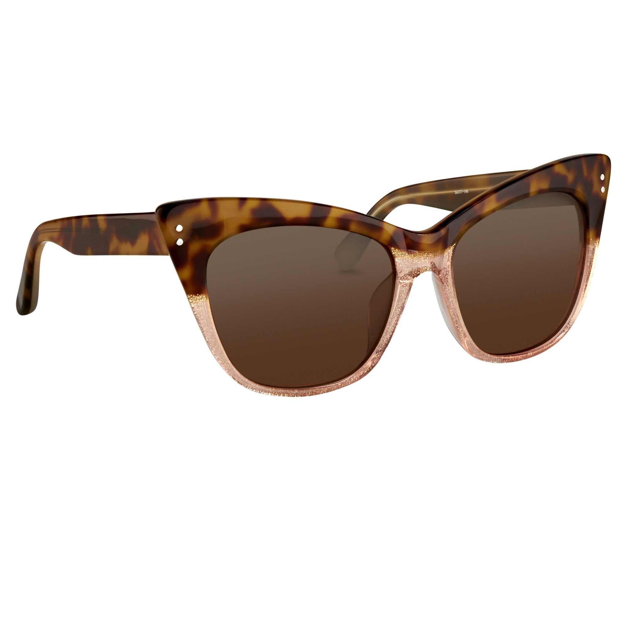 Erdem Ladies Sunglasses Cat Eye Tortoise Shell and Brown EDM22C1SUN-GR8 Sunglasses