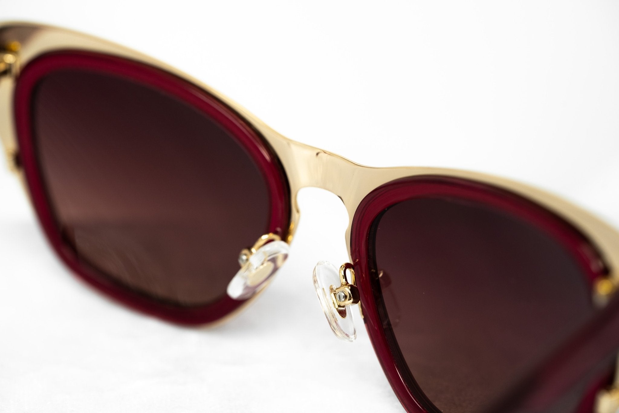 Erdem Sunglasses Cat Eye Gold and Maroon-GR8 Sunglasses