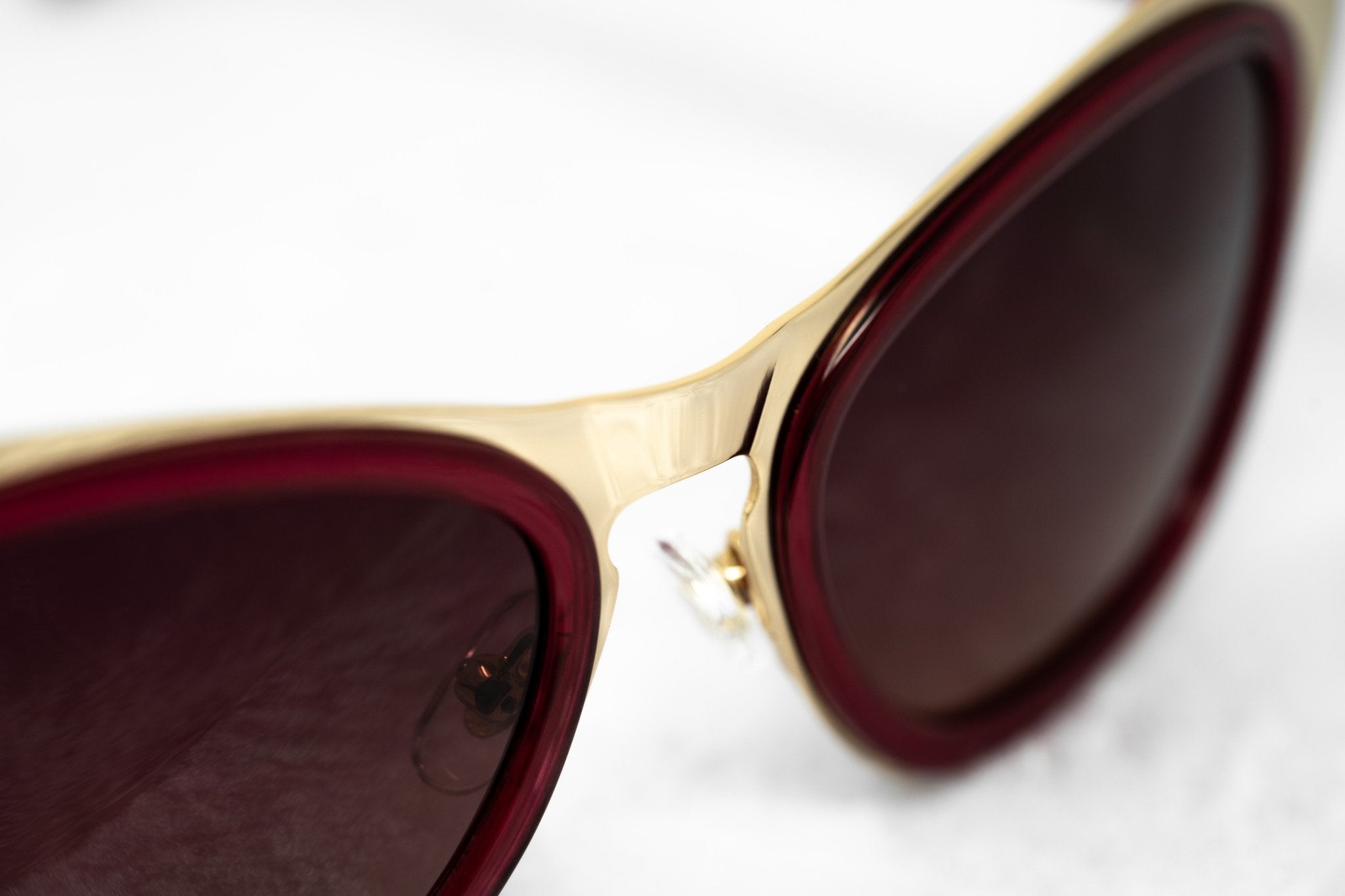 Erdem Sunglasses Cat Eye Gold and Maroon-GR8 Sunglasses
