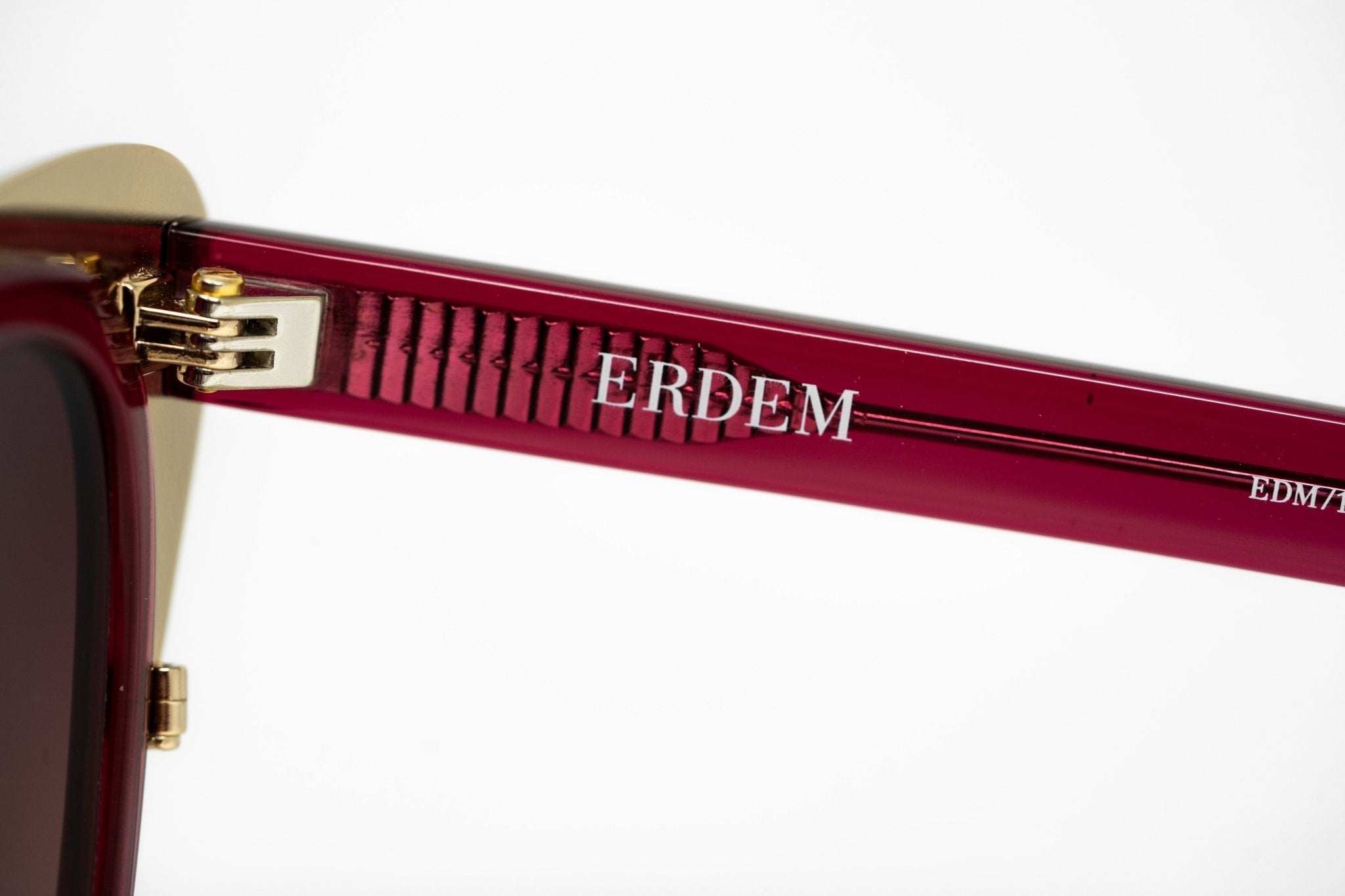 Erdem Sunglasses Cat Eye Gold and Maroon-GR8 Sunglasses