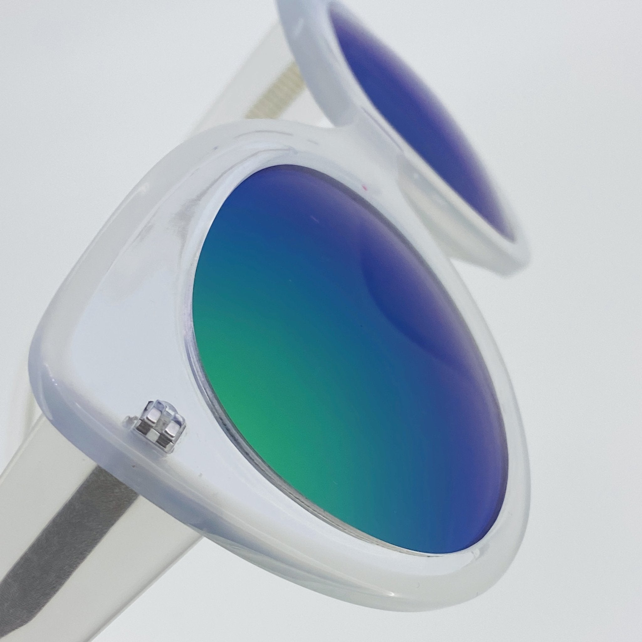 Erdem Sunglasses Cat Eye Ivory and Green/Blue-GR8 Sunglasses