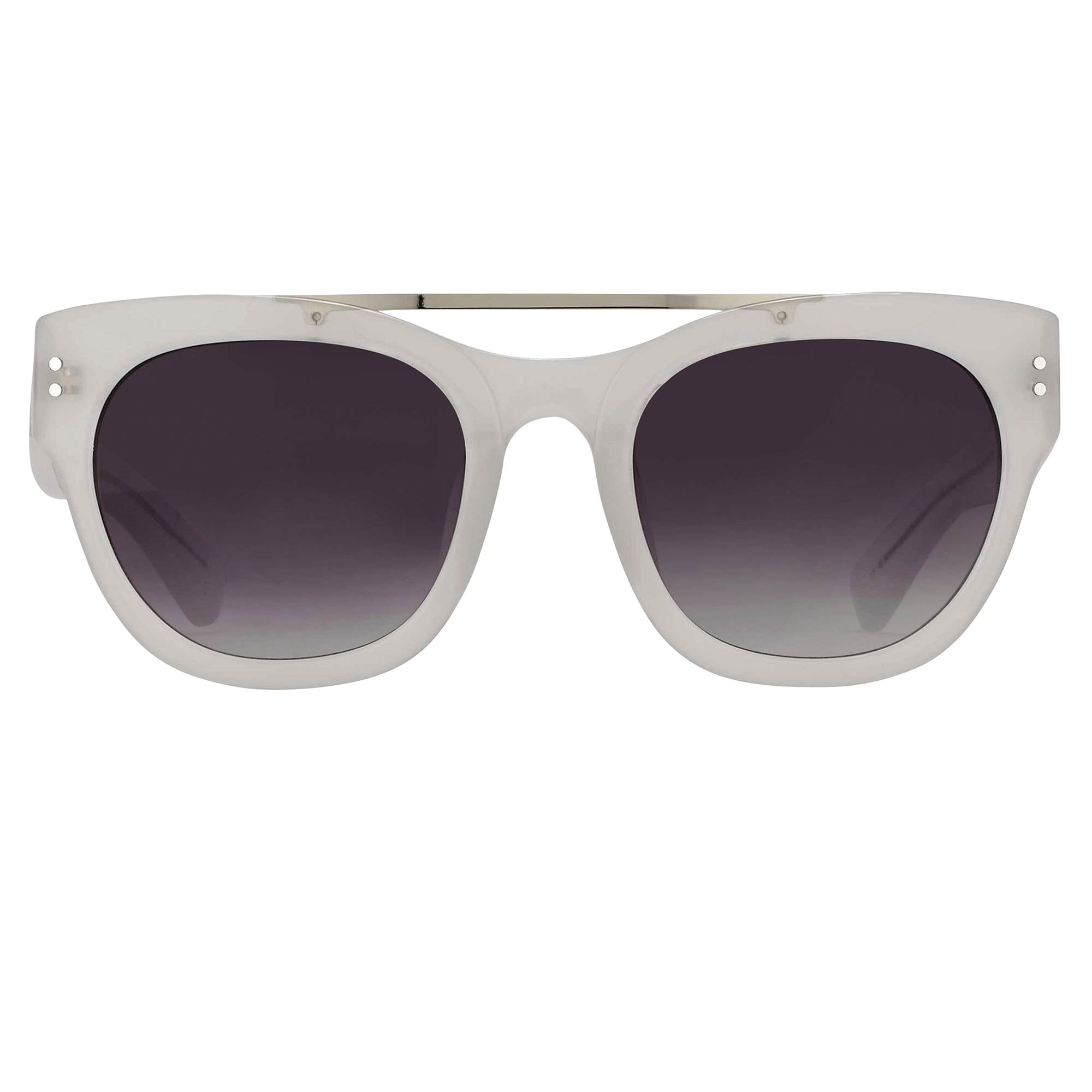 Erdem Sunglasses D-Frame White and Grey-GR8 Sunglasses