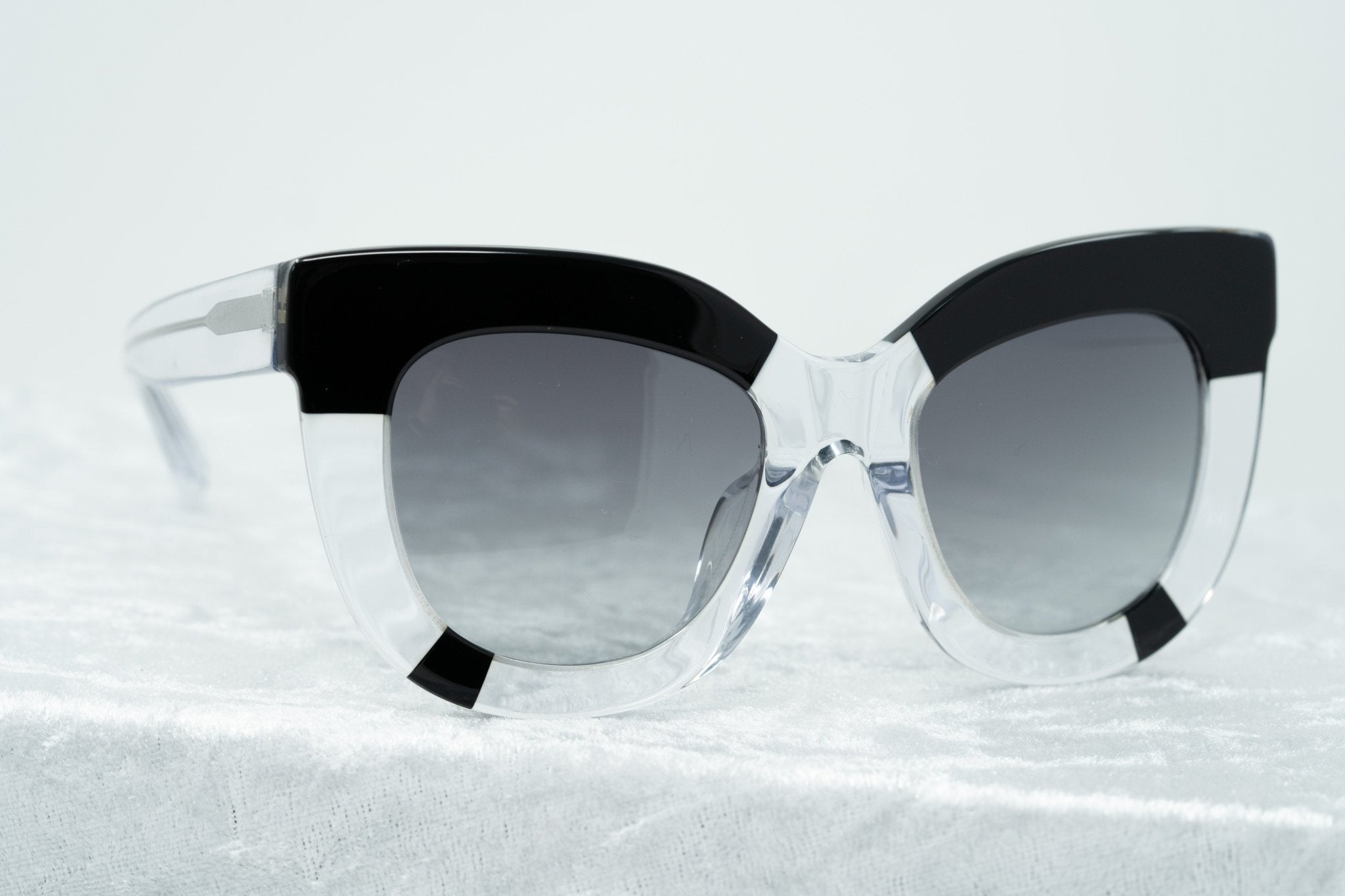 Erdem Ladies Sunglasses Oversized Clear Black and Grey EDM20C1SUN-GR8 Sunglasses