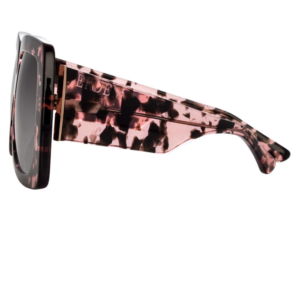 Erdem Sunglasses Oversized Pink Tortoise Shell and Grey-GR8 Sunglasses
