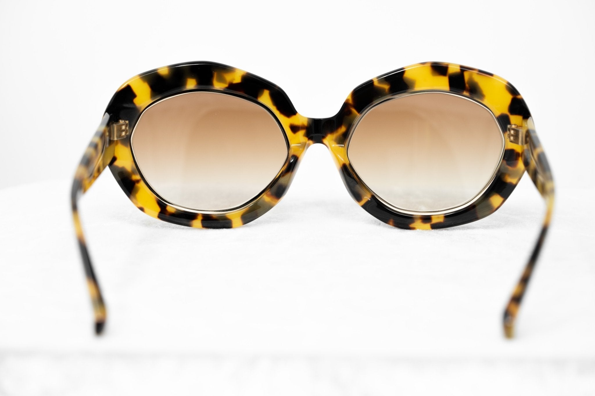 Erdem Ladies Sunglasses Oversized Gold Tortoise Shell and Brown EDM33C4SUN-GR8 Sunglasses