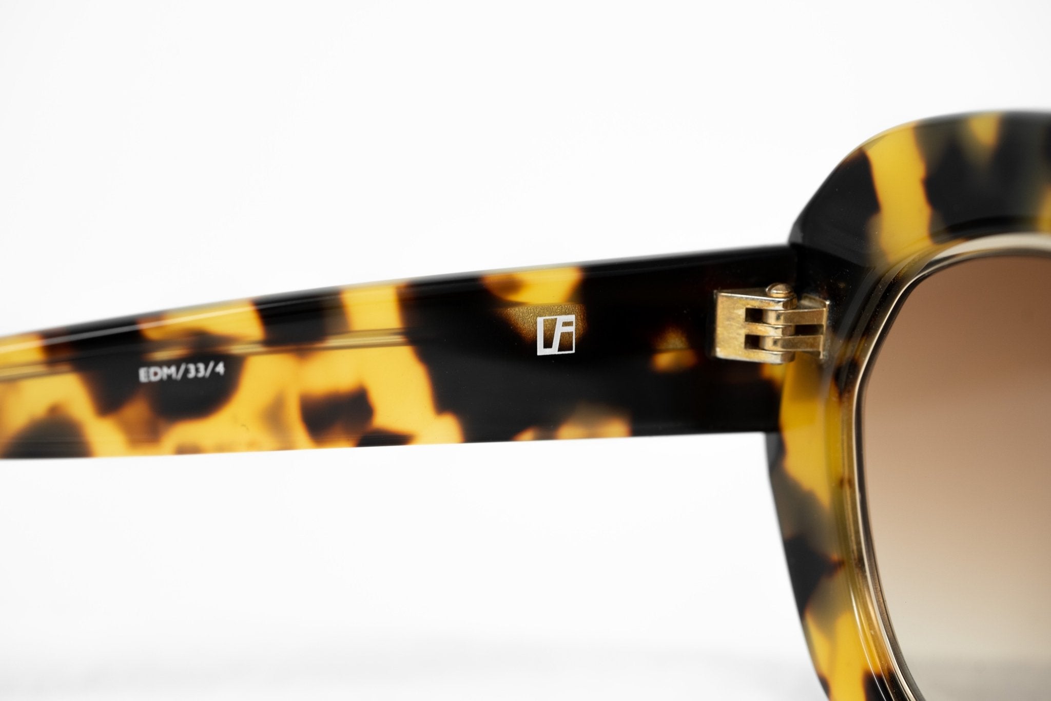 Erdem Ladies Sunglasses Oversized Gold Tortoise Shell and Brown EDM33C4SUN-GR8 Sunglasses