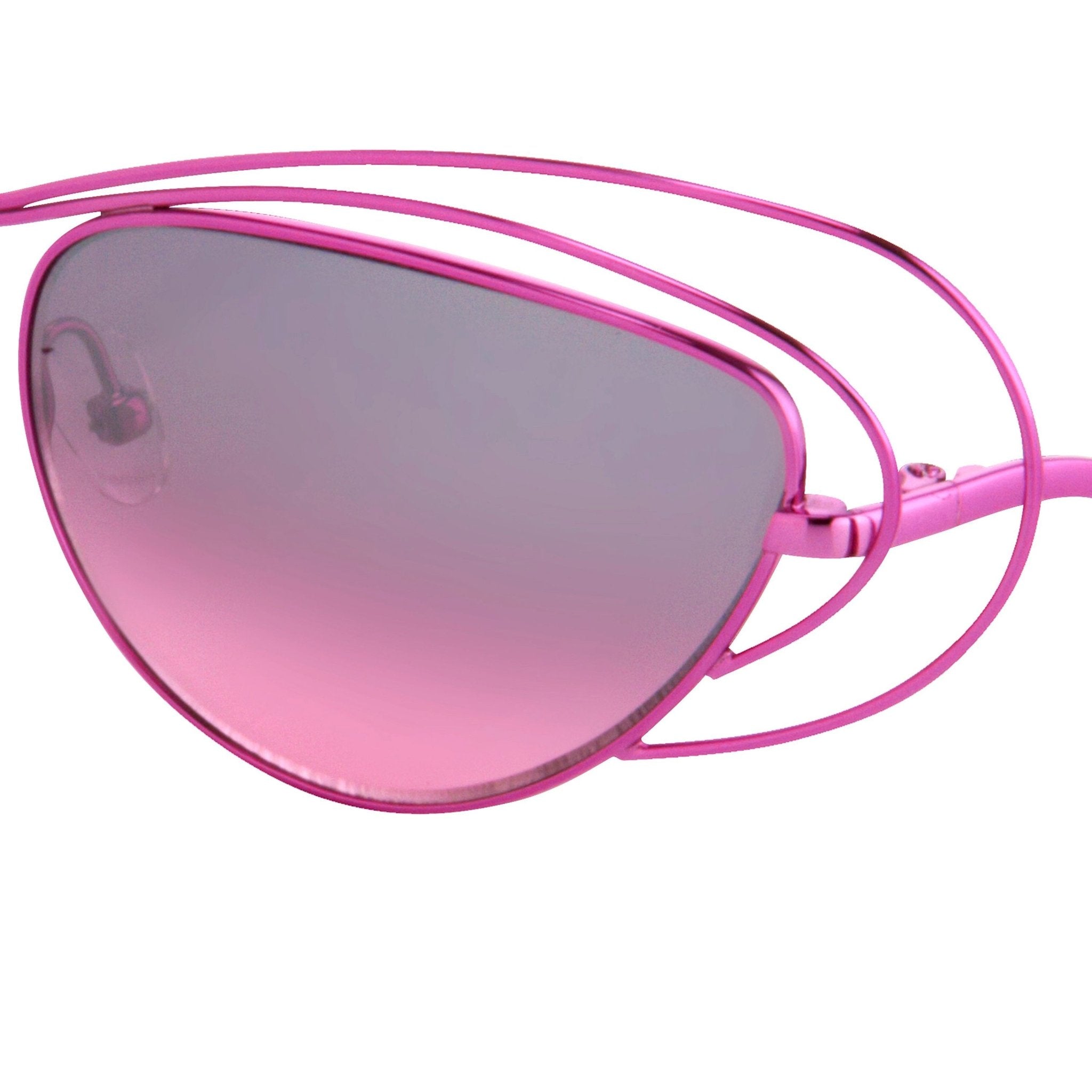 Erdem Women Sunglasses Special Frame Purple with Pink/Grey Graduated Mirrored Lenses Category 3 - EDM2C1SUN - Watches & Crystals