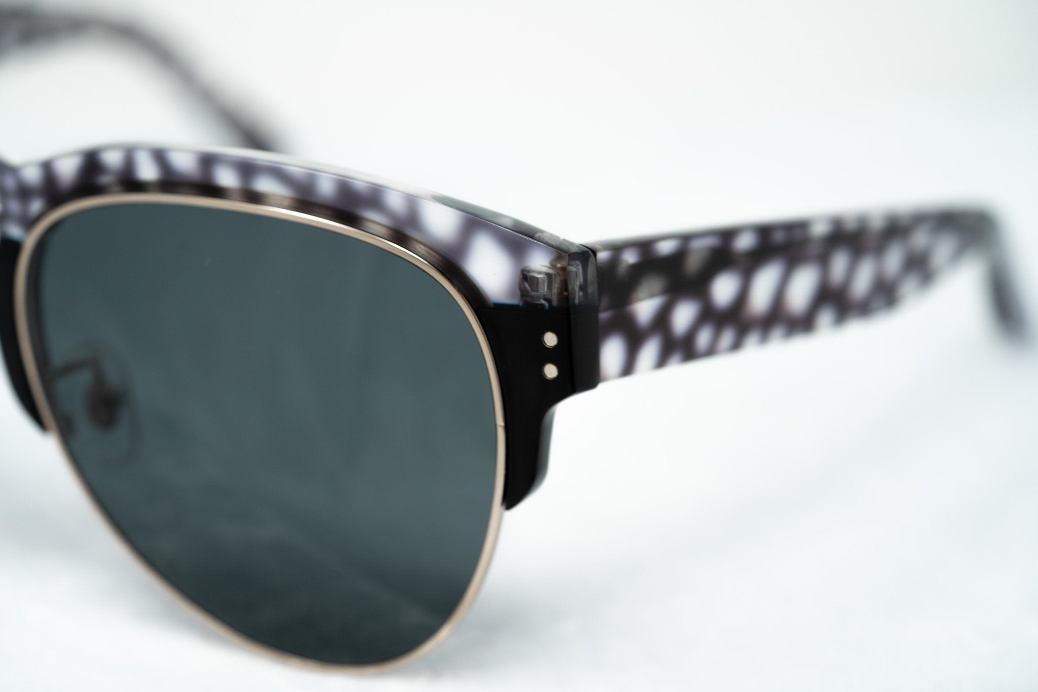 Erdem Sunglasses Black Purple Stingray Pattern and Grey-GR8 Sunglasses