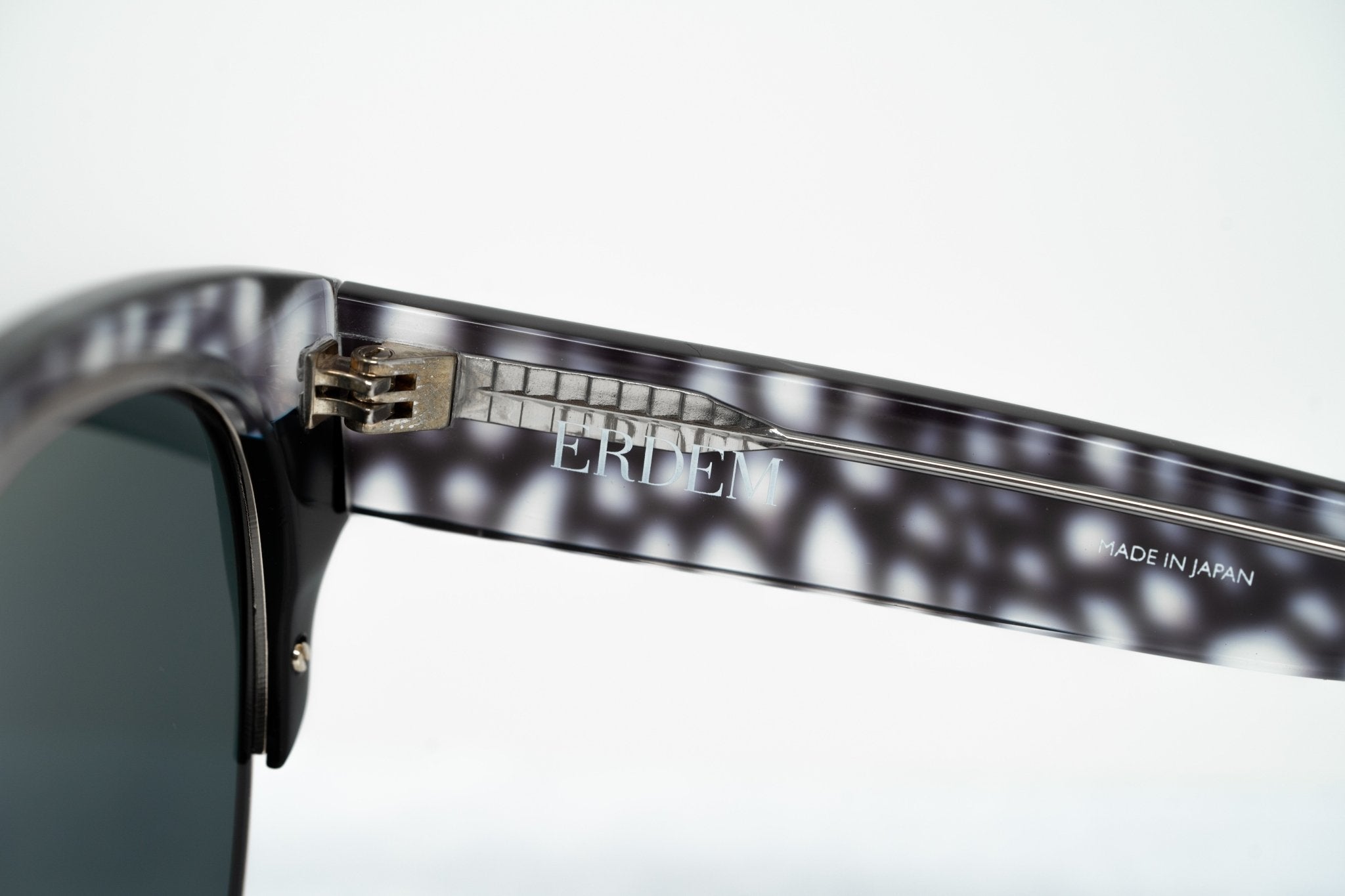 Erdem Sunglasses Black Purple Stingray Pattern and Grey-GR8 Sunglasses