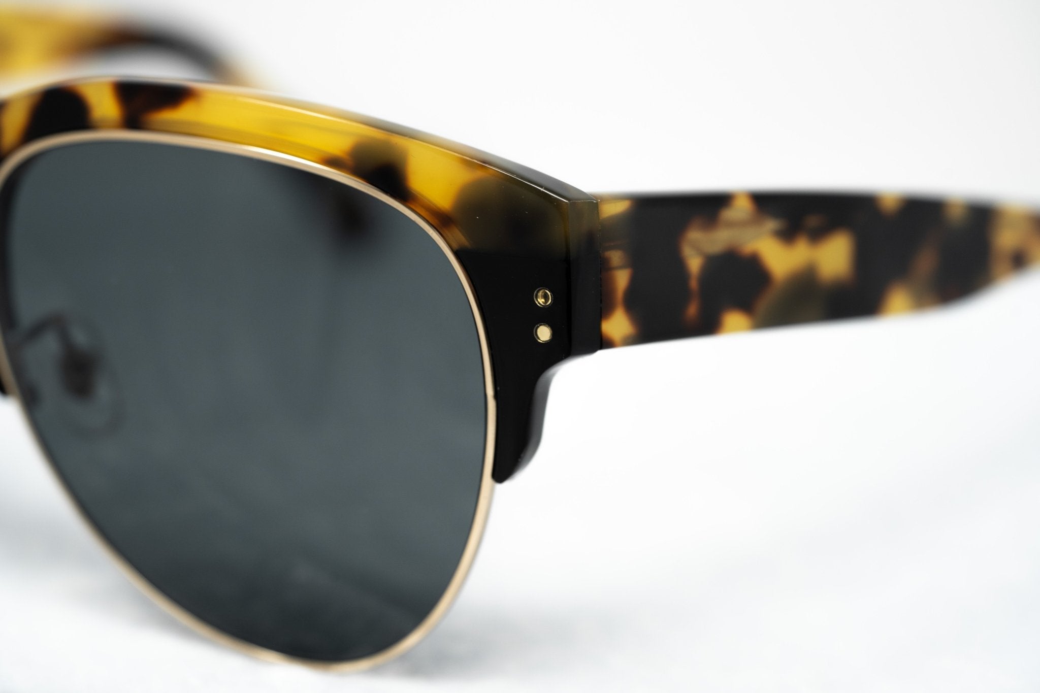 Erdem Sunglasses Black Gold Tortoise Shell and Grey-GR8 Sunglasses